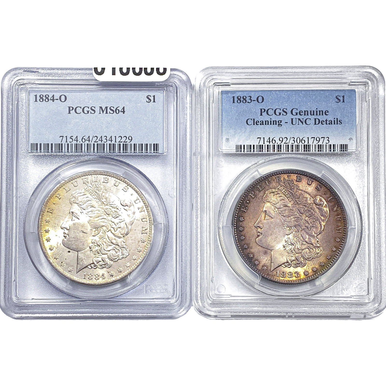 [2 Coins] 1883-1884 Morgan Silver Dollar PCGS MS64 (1 of 2)