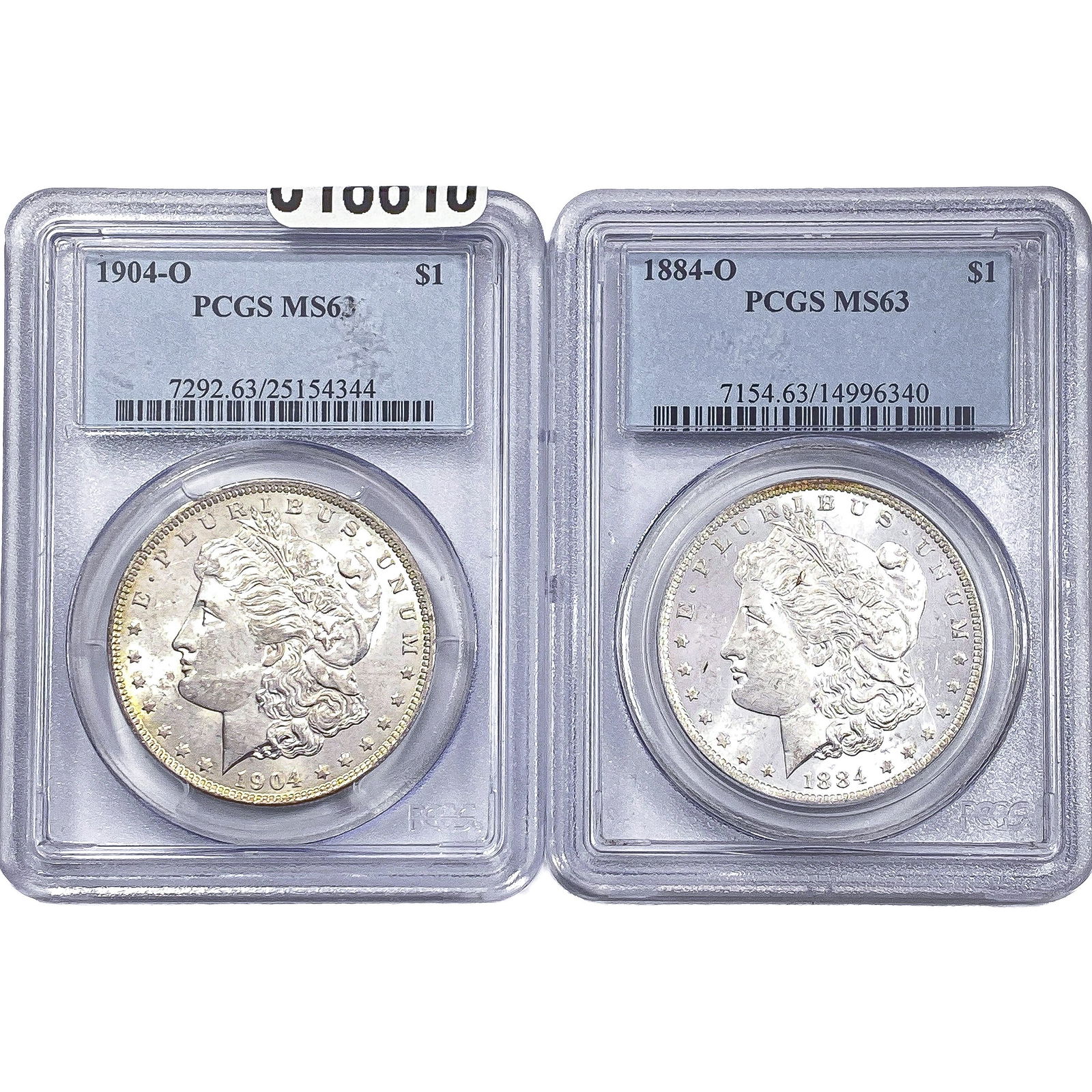 [2 Coins] 1884-1904 Morgan Silver Dollar PCGS MS63: [2 Coins] 1884-1904 Morgan Silver Dollar PCGS MS63