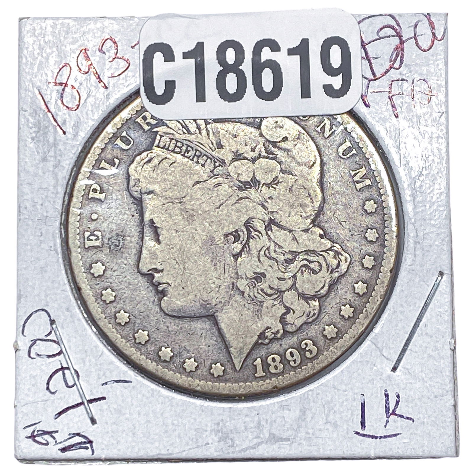 1893-CC Morgan Silver Dollar: 1893-CC Morgan Silver Dollar