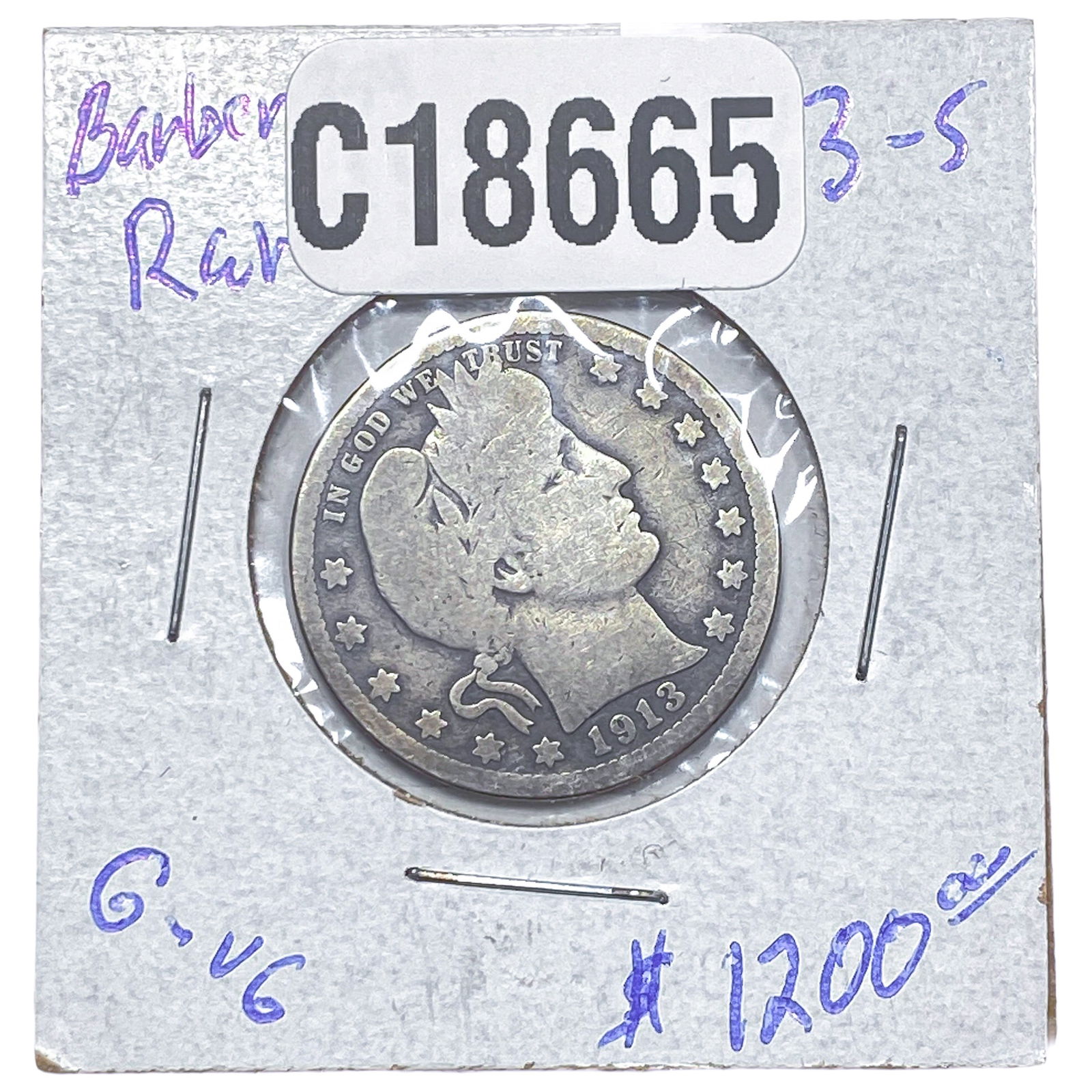 1913-S Barber Quarter: 1913-S Barber Quarter