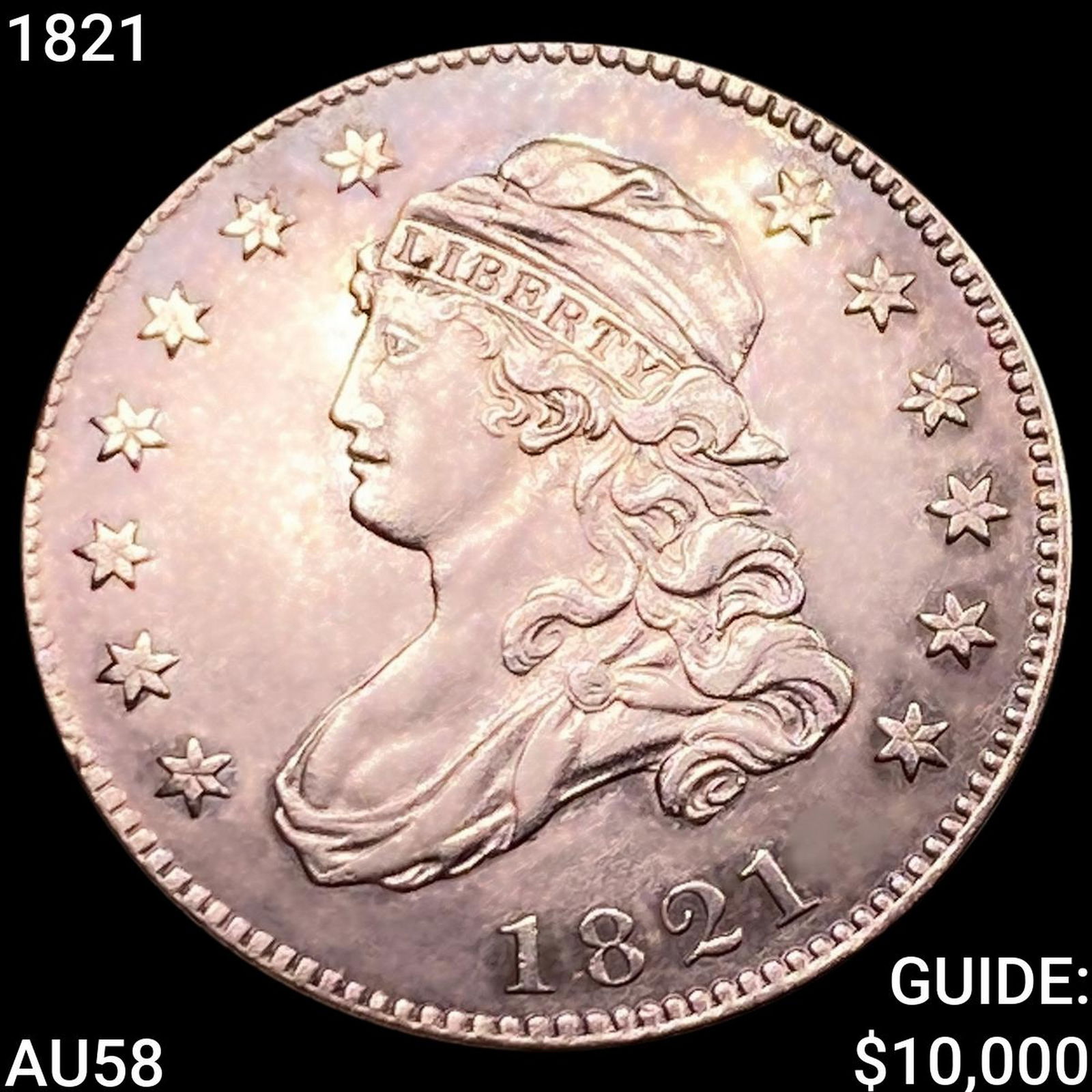 1821 Capped Bust Quarter CHOICE AU (1 of 2)