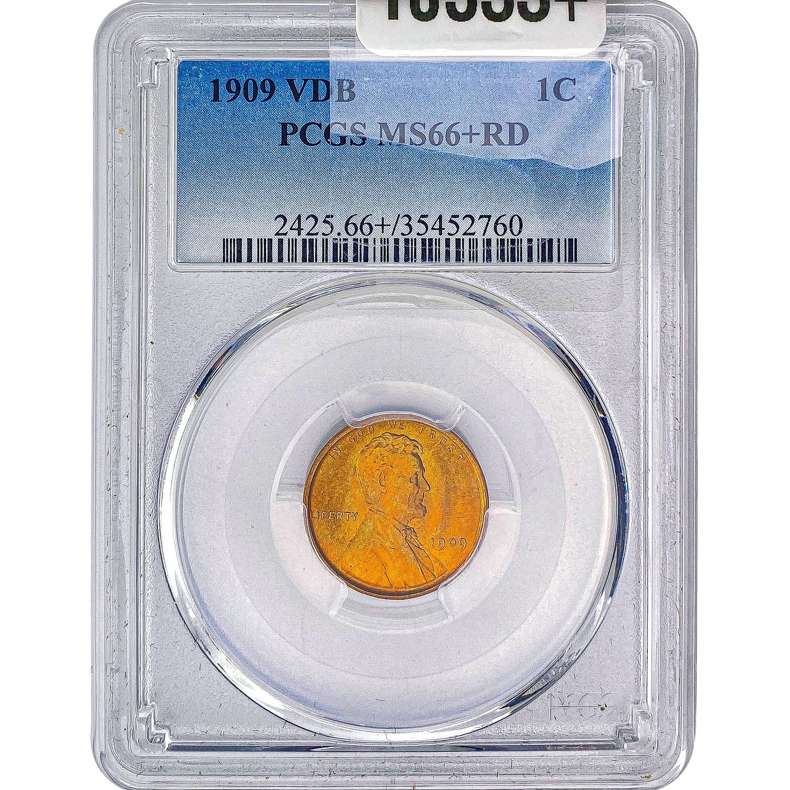 1909 VDB Wheat Cent PCGS MS66+ Red (1 of 2)