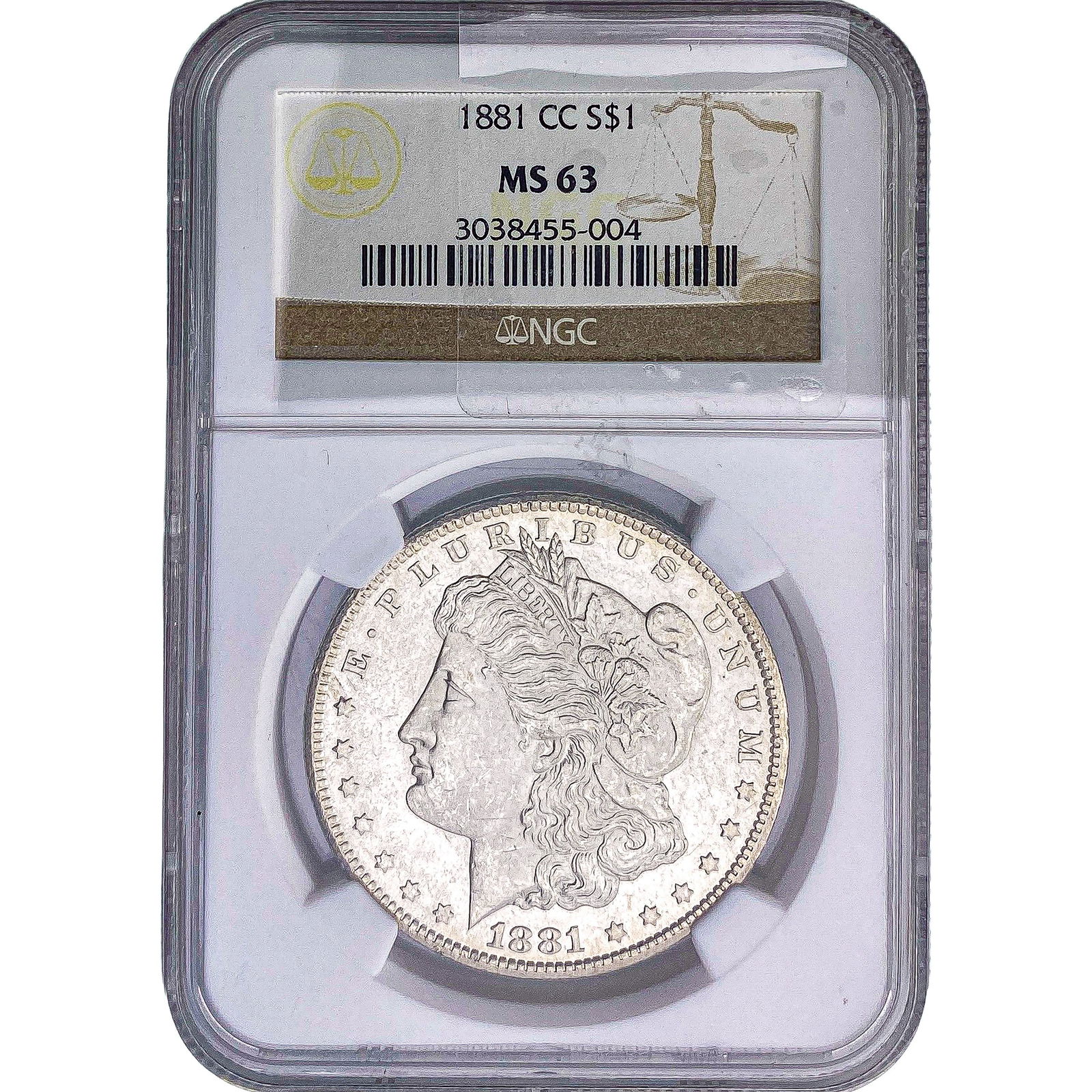1881-CC Morgan Silver Dollar NGC MS63 (1 of 2)