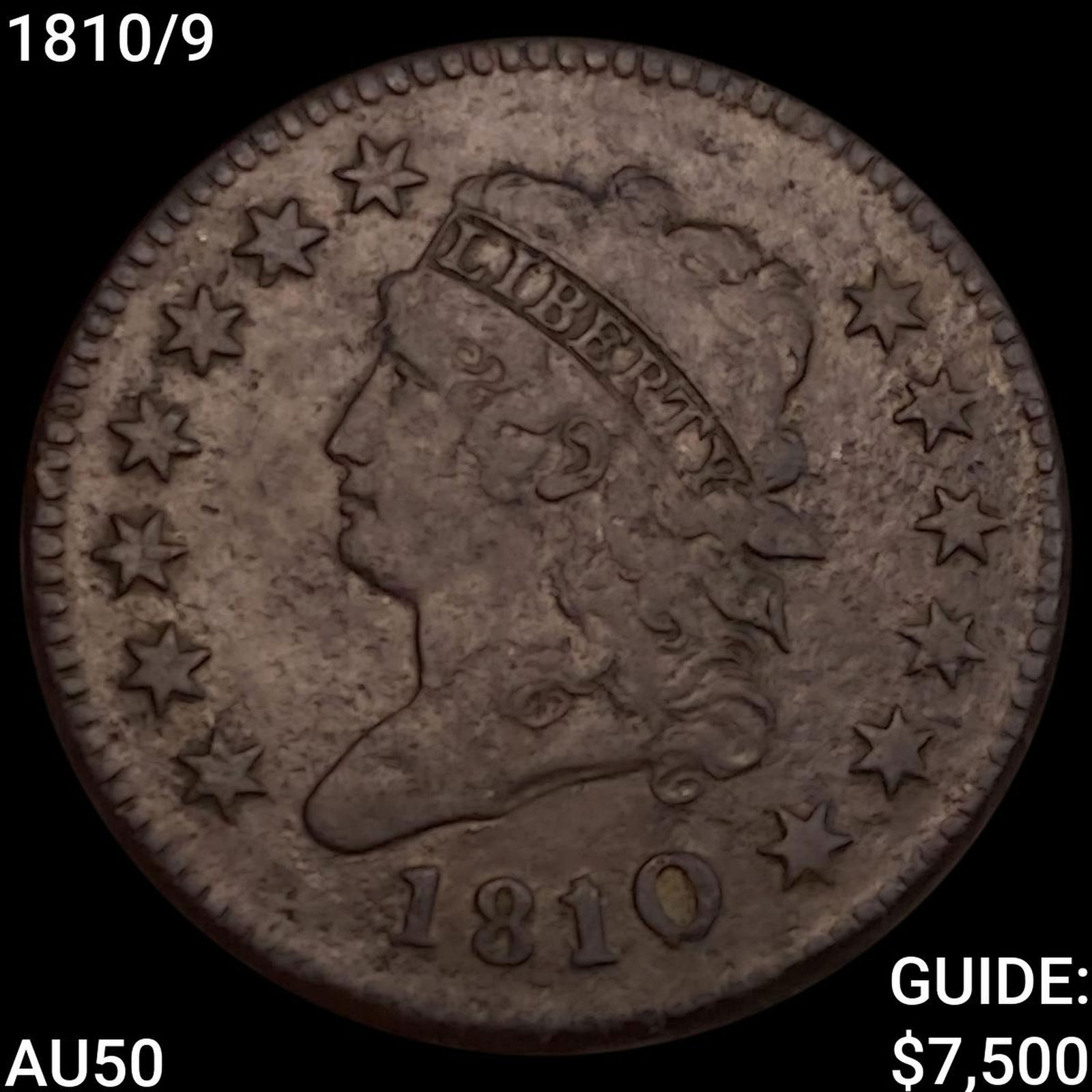 1810/9 Classic Head Large Cent CLOSELY UNCIRCULATED: 1810/9 Classic Head Large Cent CLOSELY UNCIRCULATED