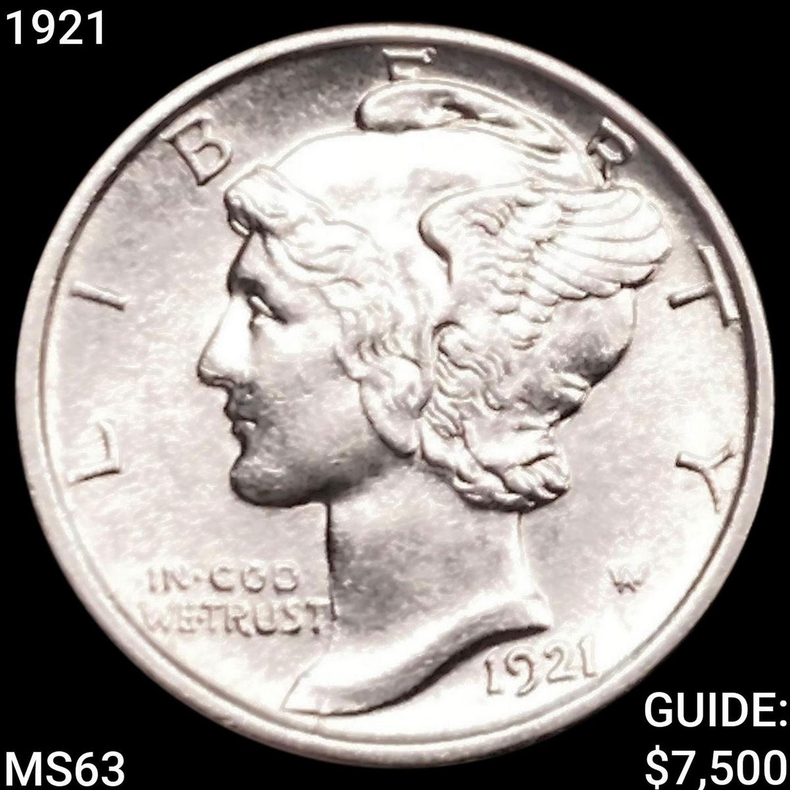 1921 Mercury Dime CHOICE BU (1 of 2)