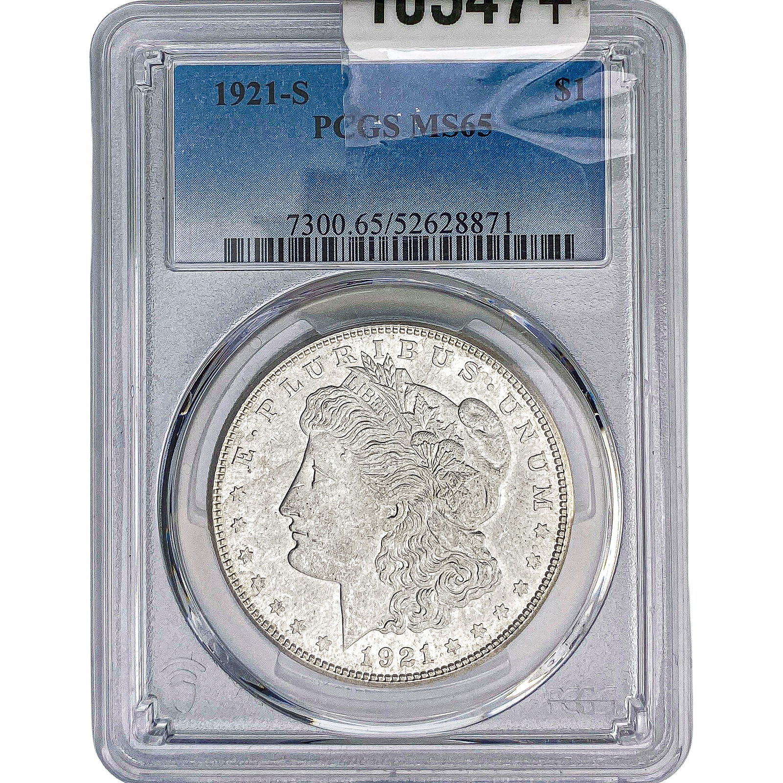 1921-S Morgan Silver Dollar PCGS MS65: 1921-S Morgan Silver Dollar PCGS MS65