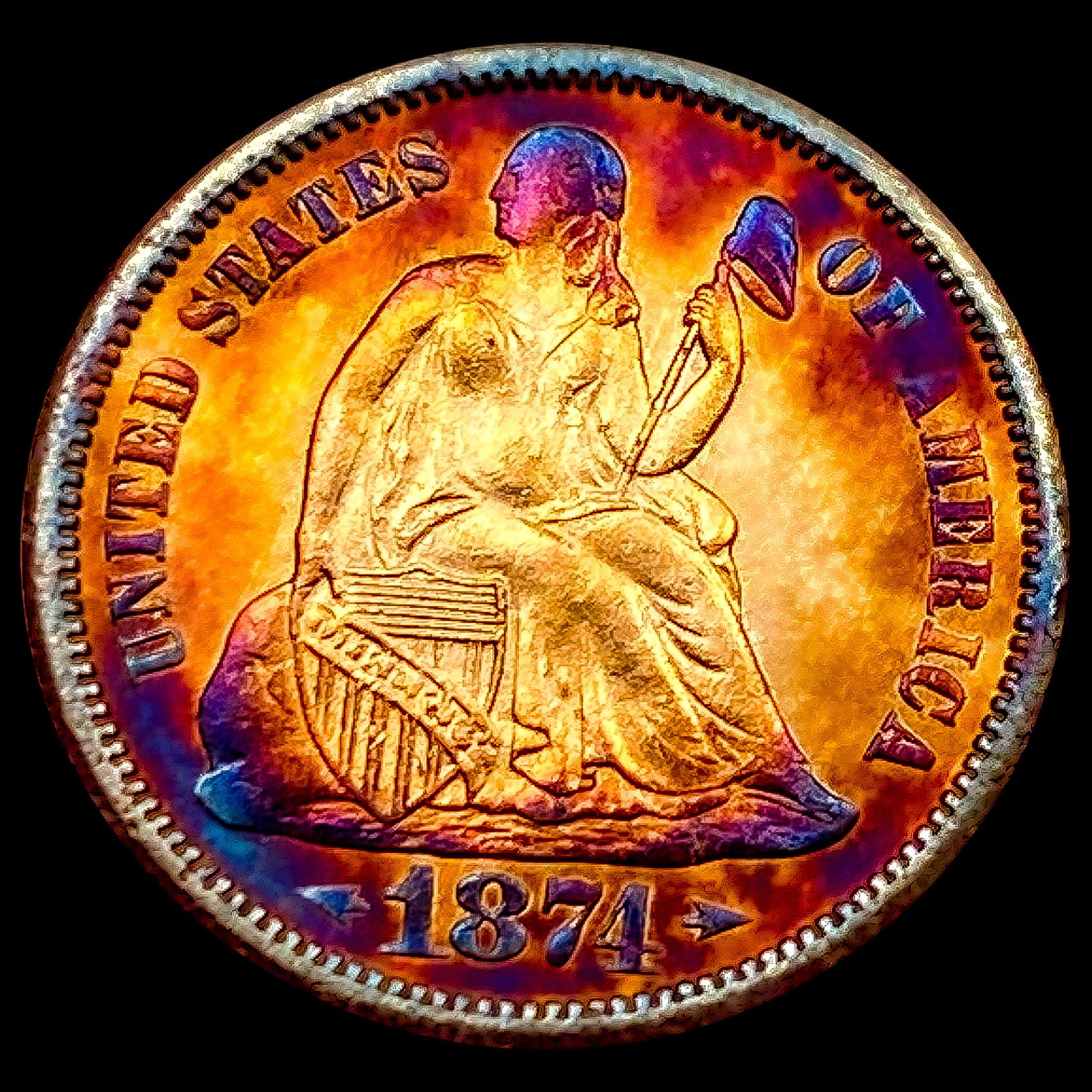 1874-S Arrows Seated Liberty Dime: 1874-S Arrows Seated Liberty Dime