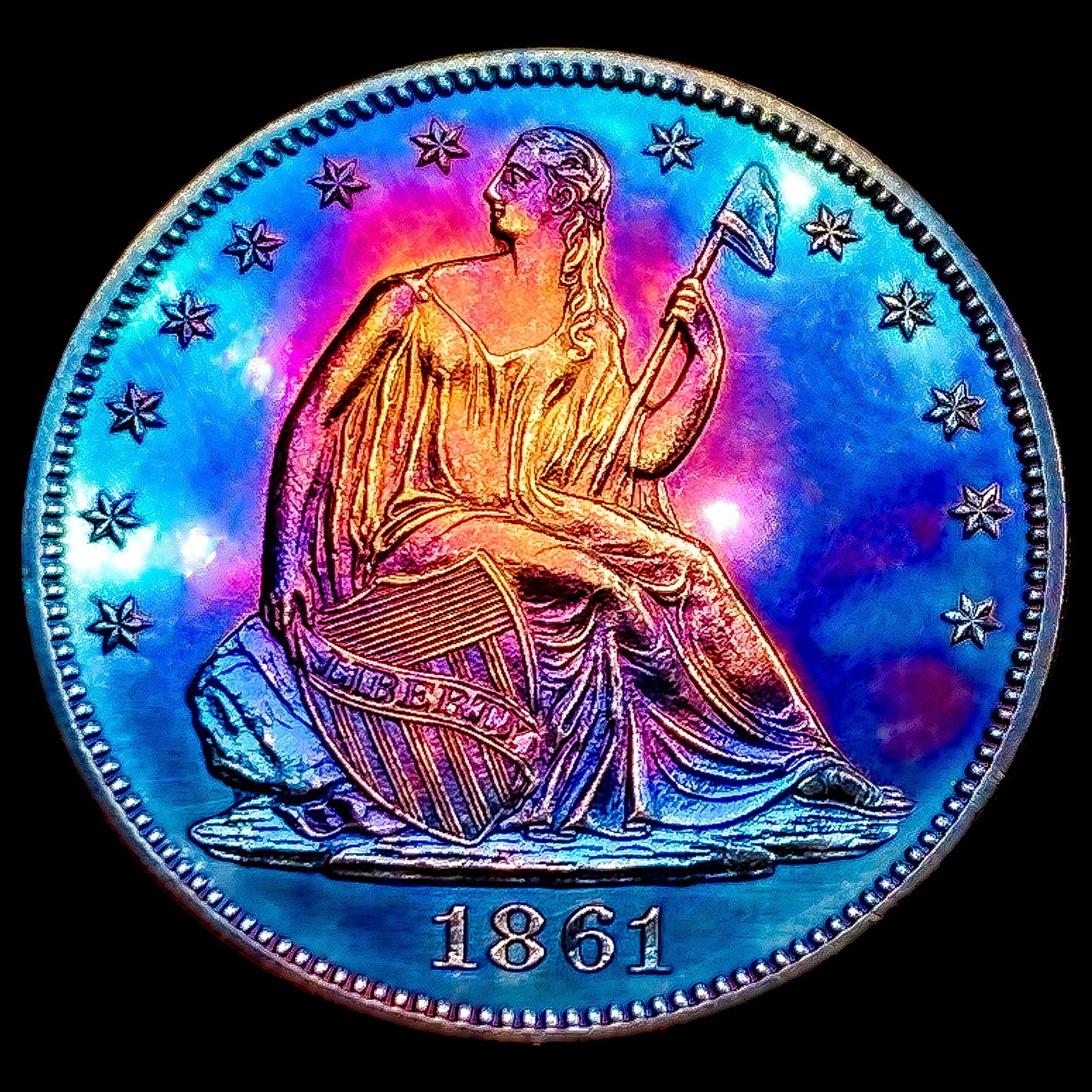 1861 Seated Liberty Half Dollar: 1861 Seated Liberty Half Dollar