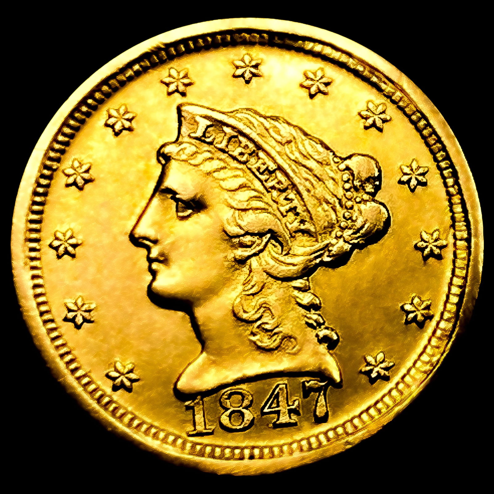 1847 $2.50 Gold Quarter Eagle: 1847 $2.50 Gold Quarter Eagle