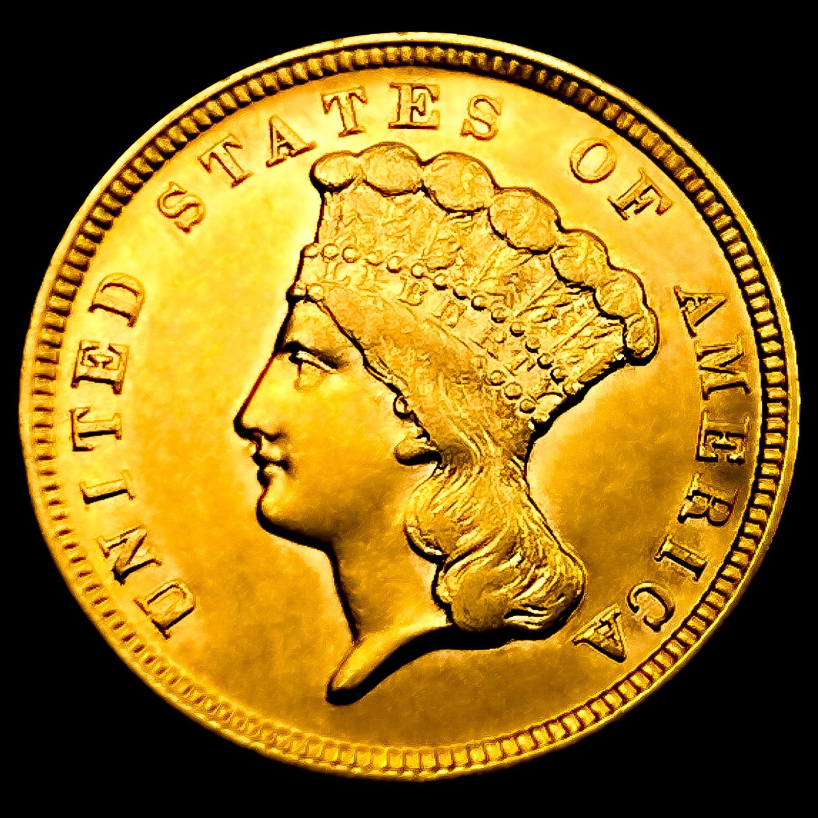 1854 $3 Gold Piece: 1854 $3 Gold Piece