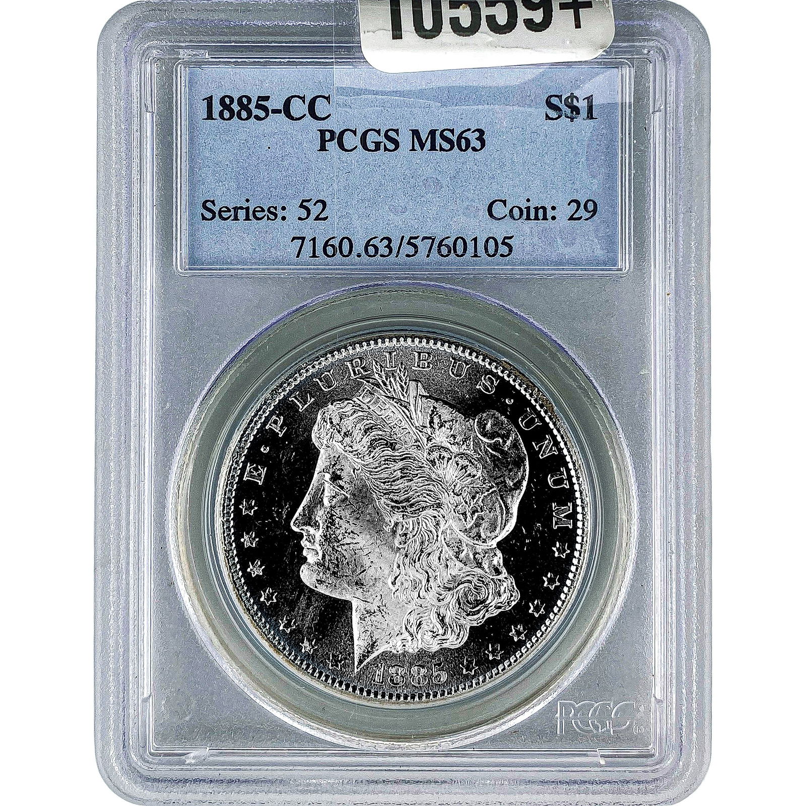 1885-CC Morgan Silver Dollar PCGS MS63 (1 of 2)