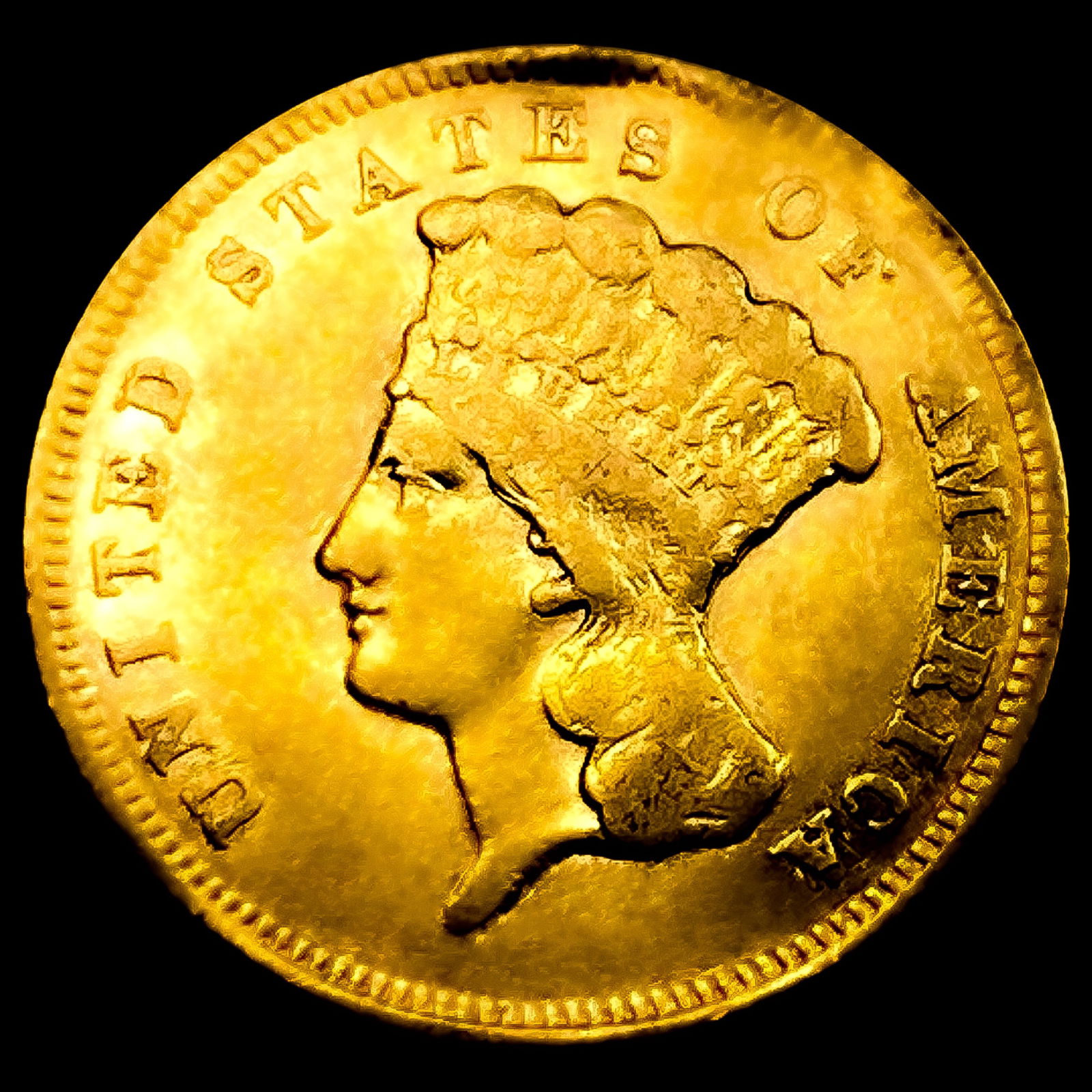 1874 $3 Gold Piece: 1874 $3 Gold Piece