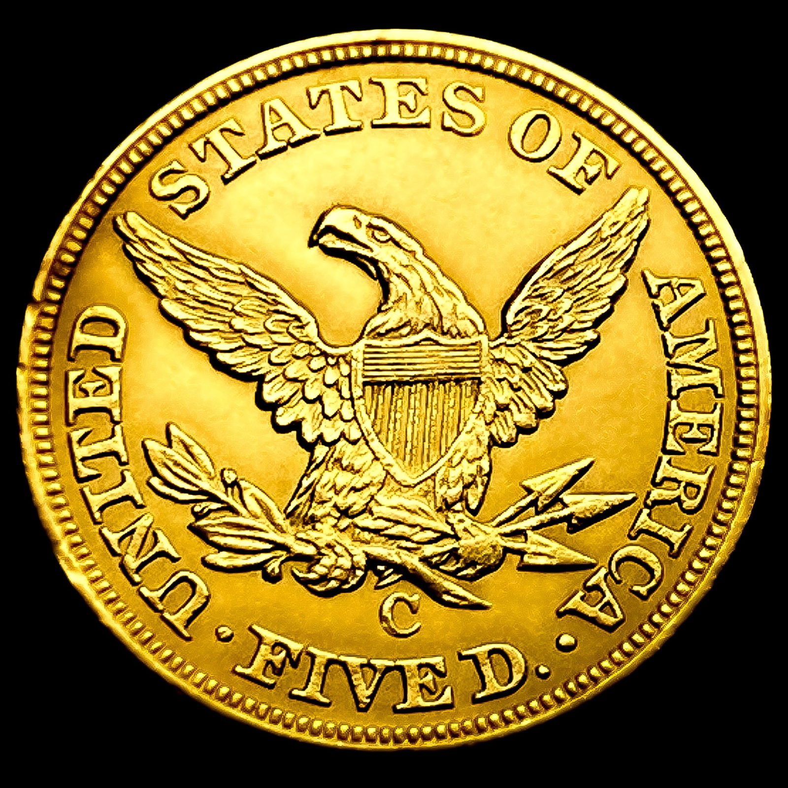 1847-C $5 Gold Half Eagle - 2