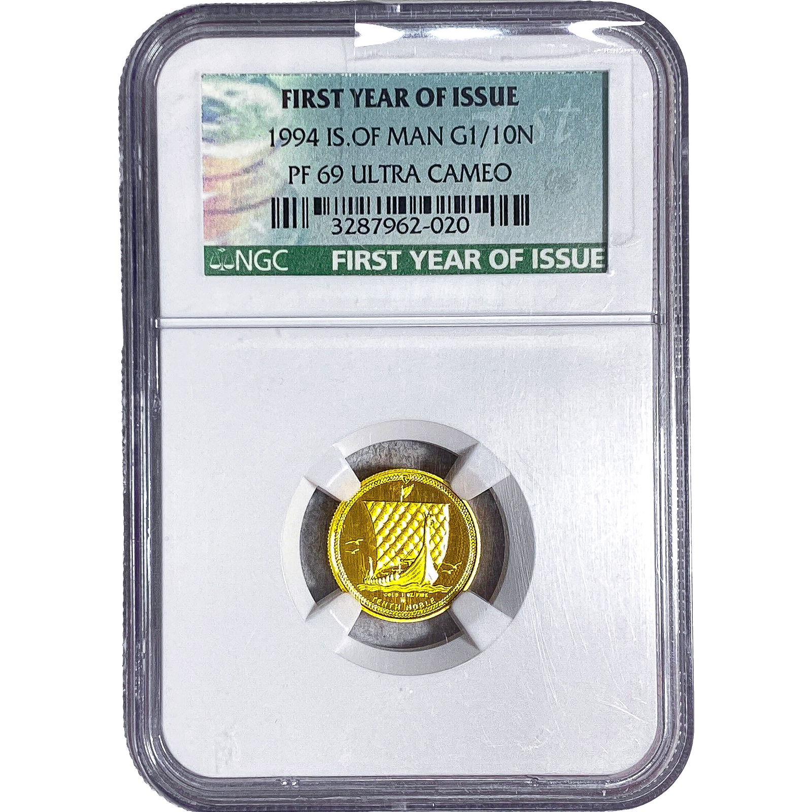 1994 Isle of Man 1/10oz Gold 1/10 Noble NGC PF69: 1994 Isle of Man 1/10oz Gold 1/10 Noble NGC PF69