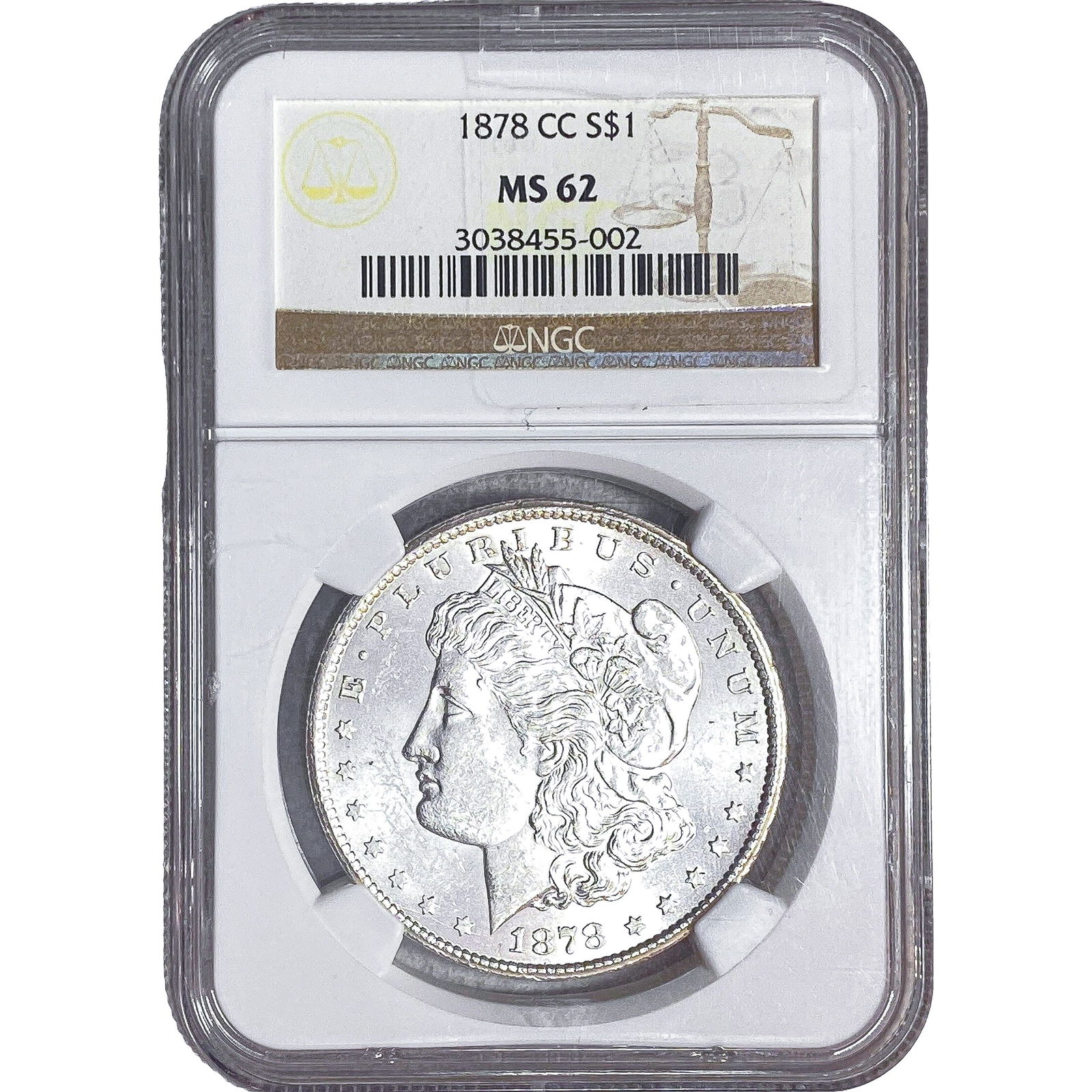1878-CC Morgan Silver Dollar NGC MS62 (1 of 2)