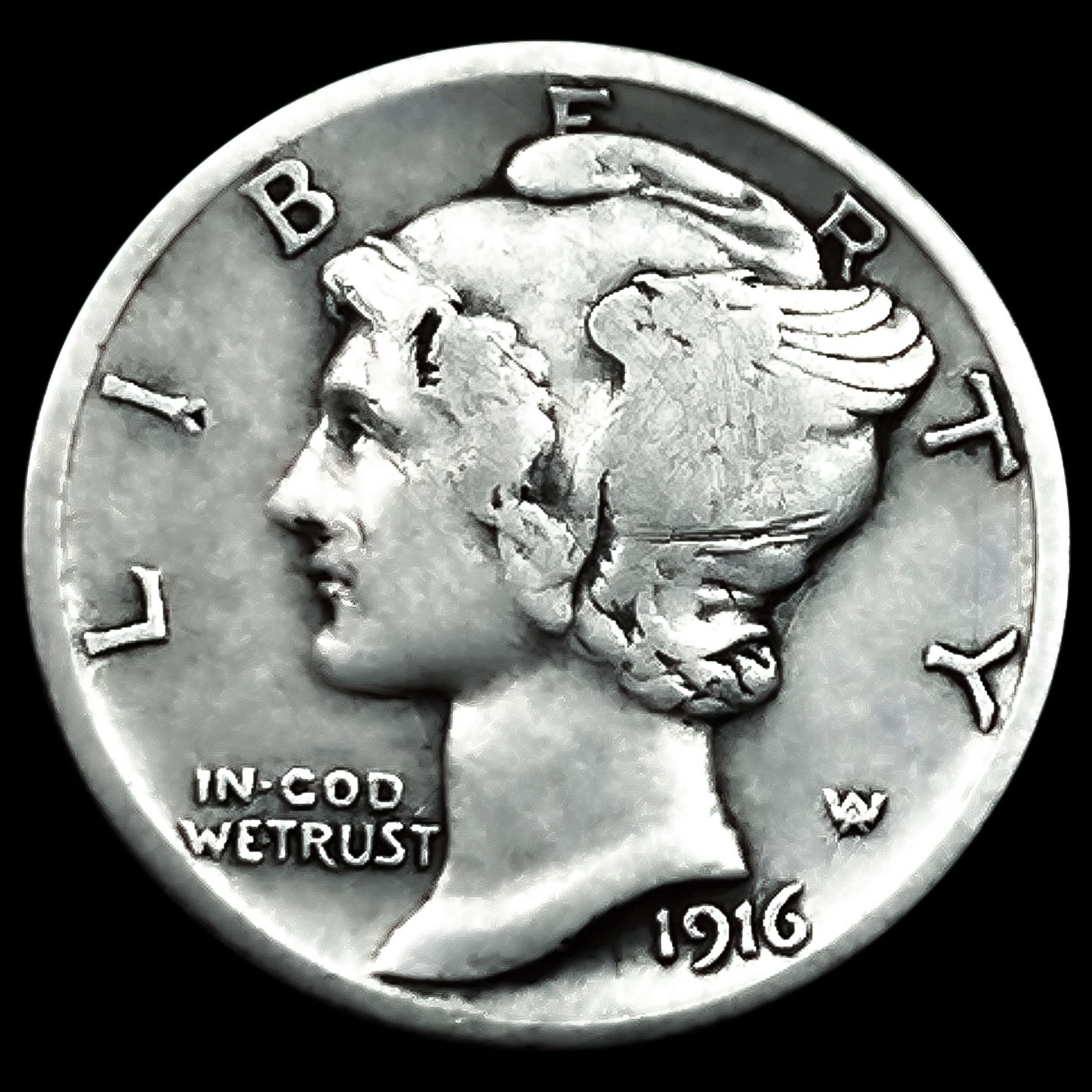 1916-D Mercury Dime (1 of 2)