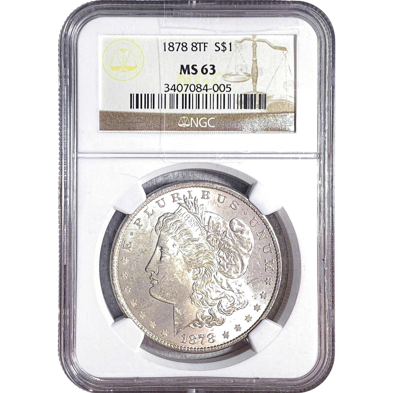1878 8TF Morgan Silver Dollar NGC MS63 (1 of 2)