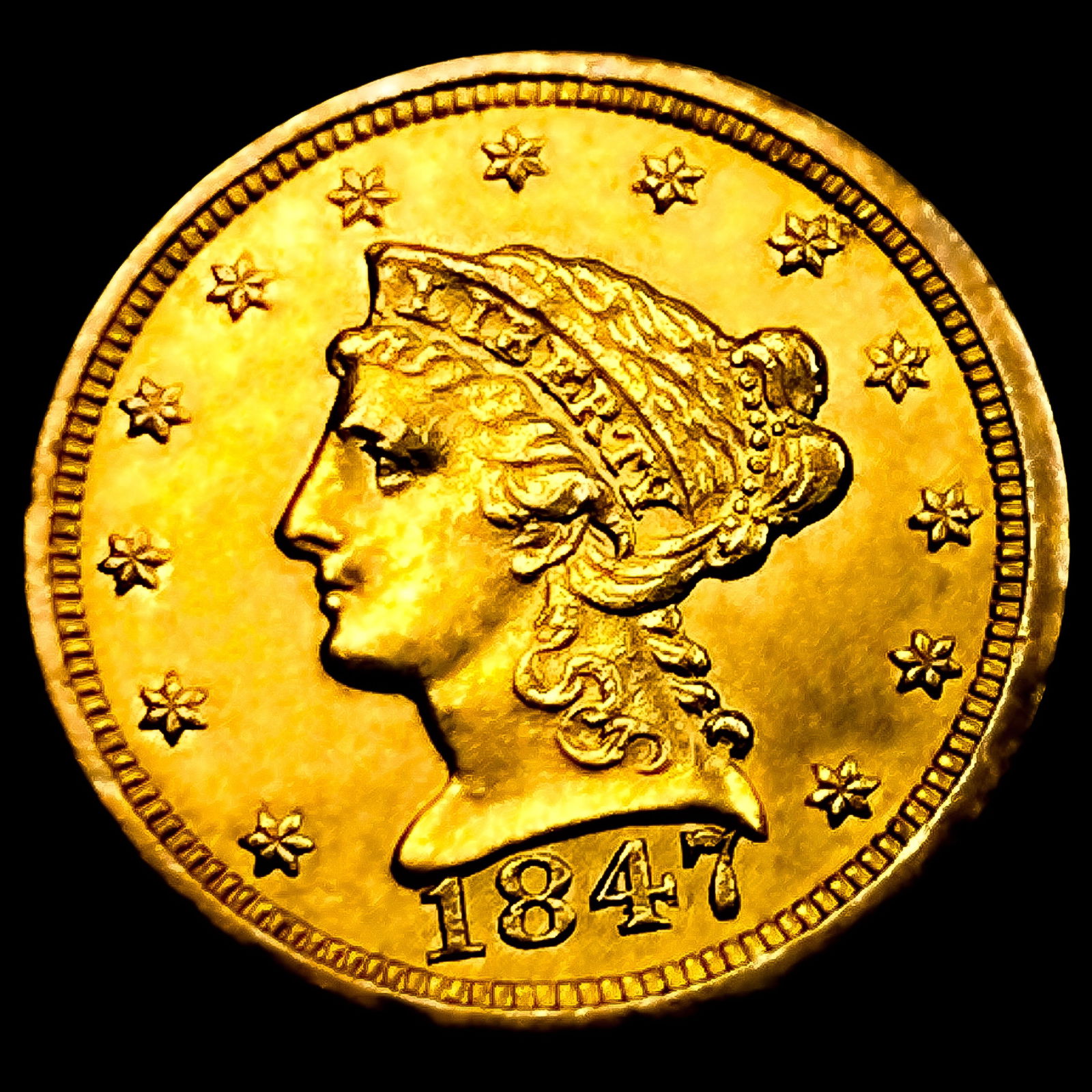 1847-C $2.50 Gold Quarter Eagle (1 of 2)