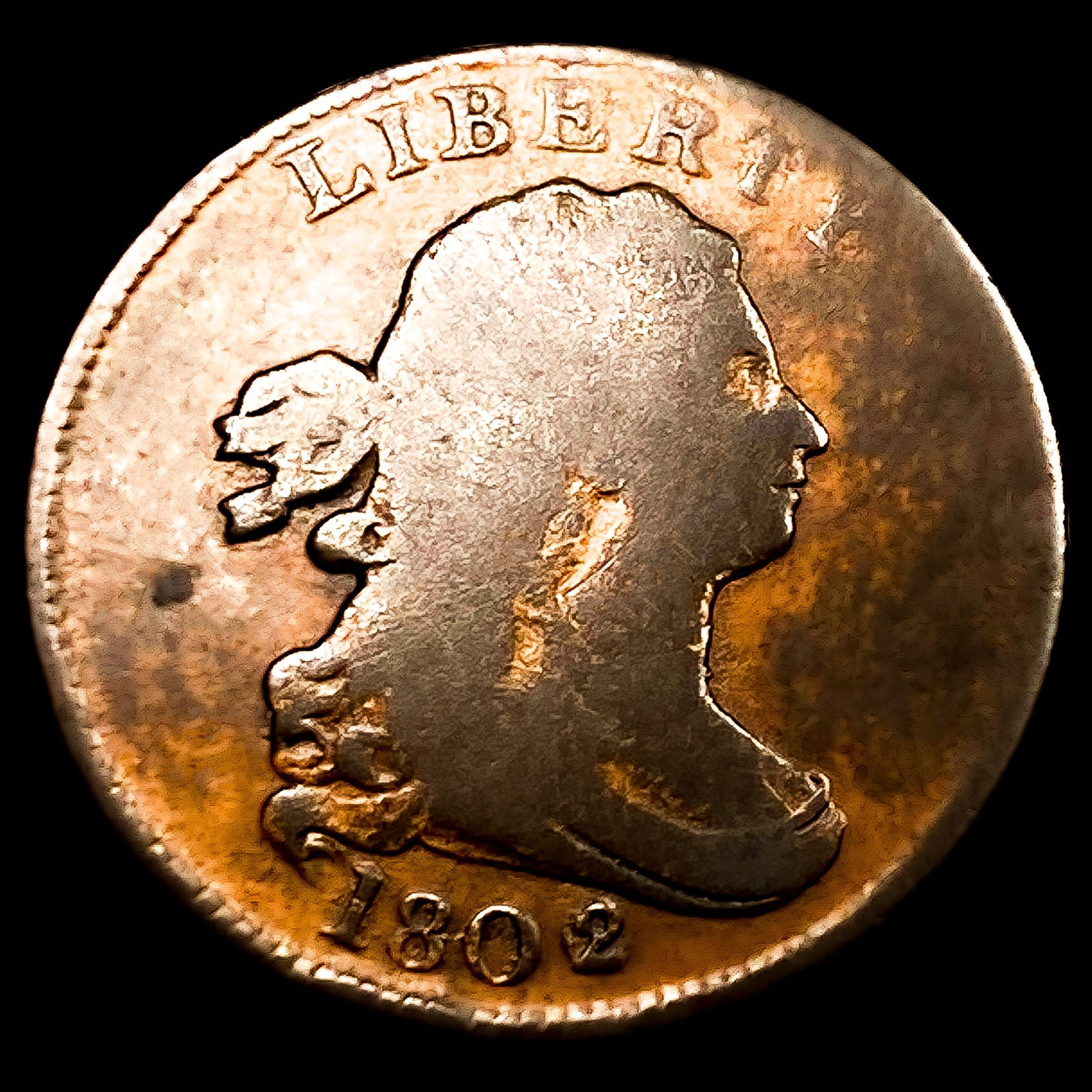 1802/0 Rev 02 Draped Bust Half Cent (1 of 2)