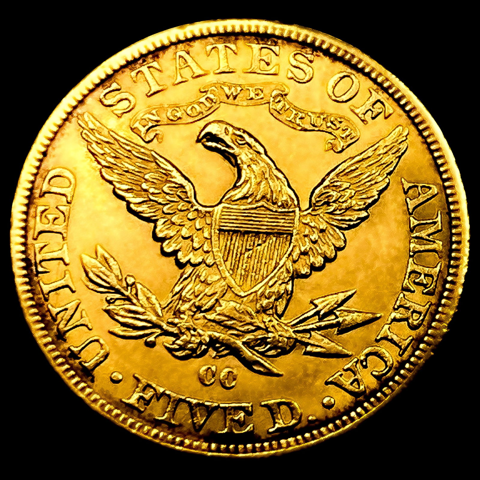 1890-CC $5 Gold Half Eagle - 2