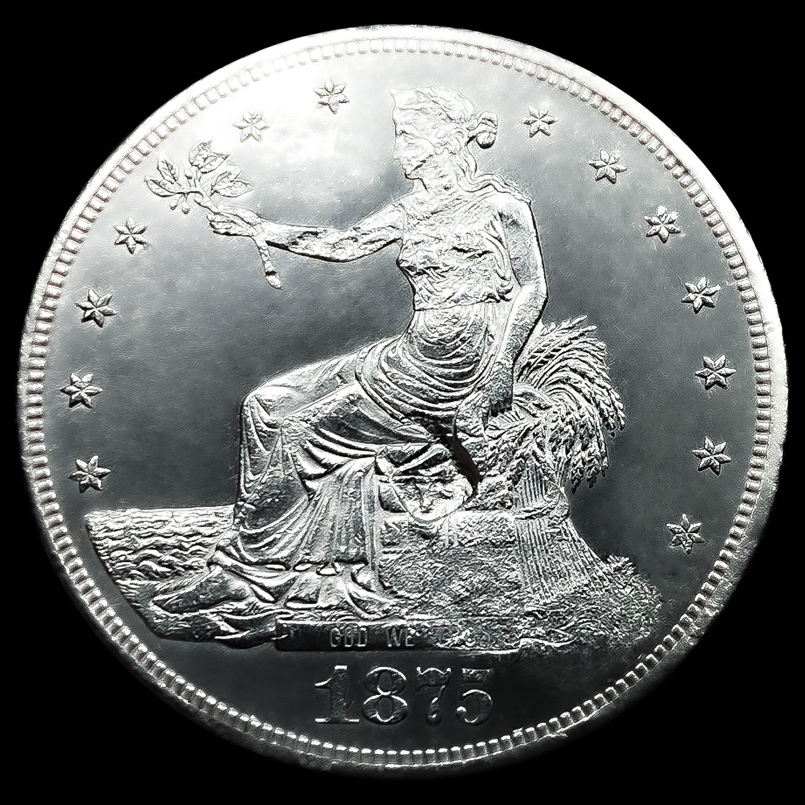 1875-CC Chopmark Silver Trade Dollar: 1875-CC Chopmark Silver Trade Dollar
