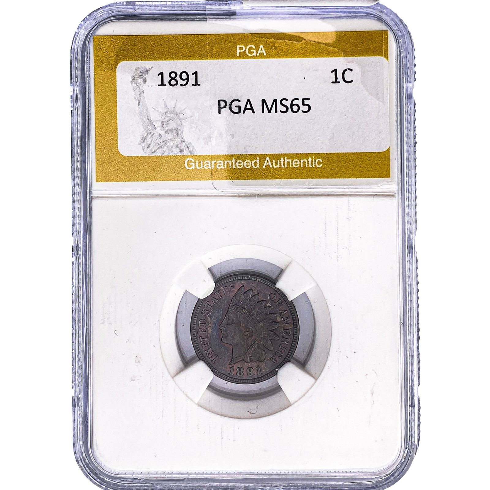 1891 Indian Head Cent PGA MS65: 1891 Indian Head Cent PGA MS65