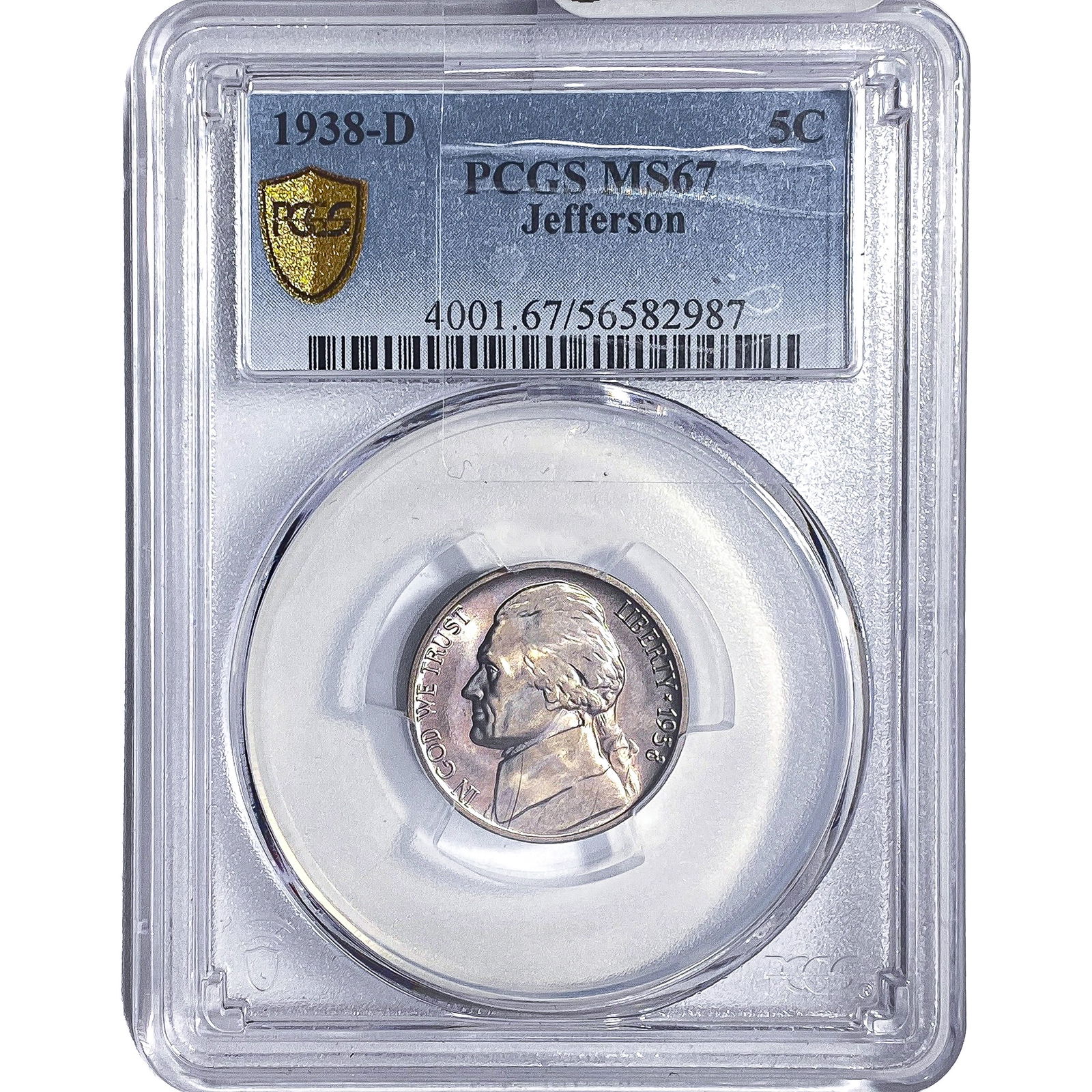 1938-D Jefferson Nickel PCGS MS67 (1 of 2)