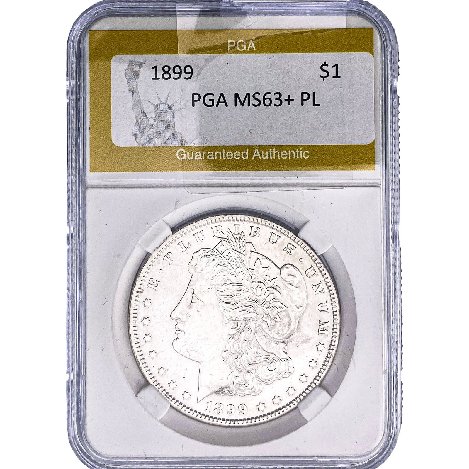 1899 Morgan Silver Dollar PGA MS63+ PL: 1899 Morgan Silver Dollar PGA MS63+ PL