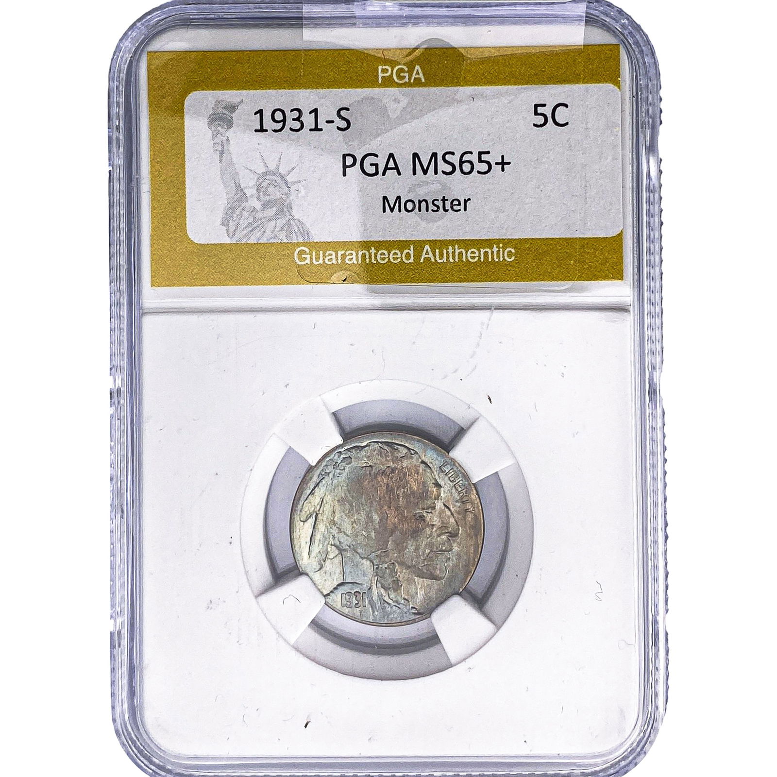 1931-S Buffalo Nickel PGA MS65+ Monster: 1931-S Buffalo Nickel PGA MS65+ Monster