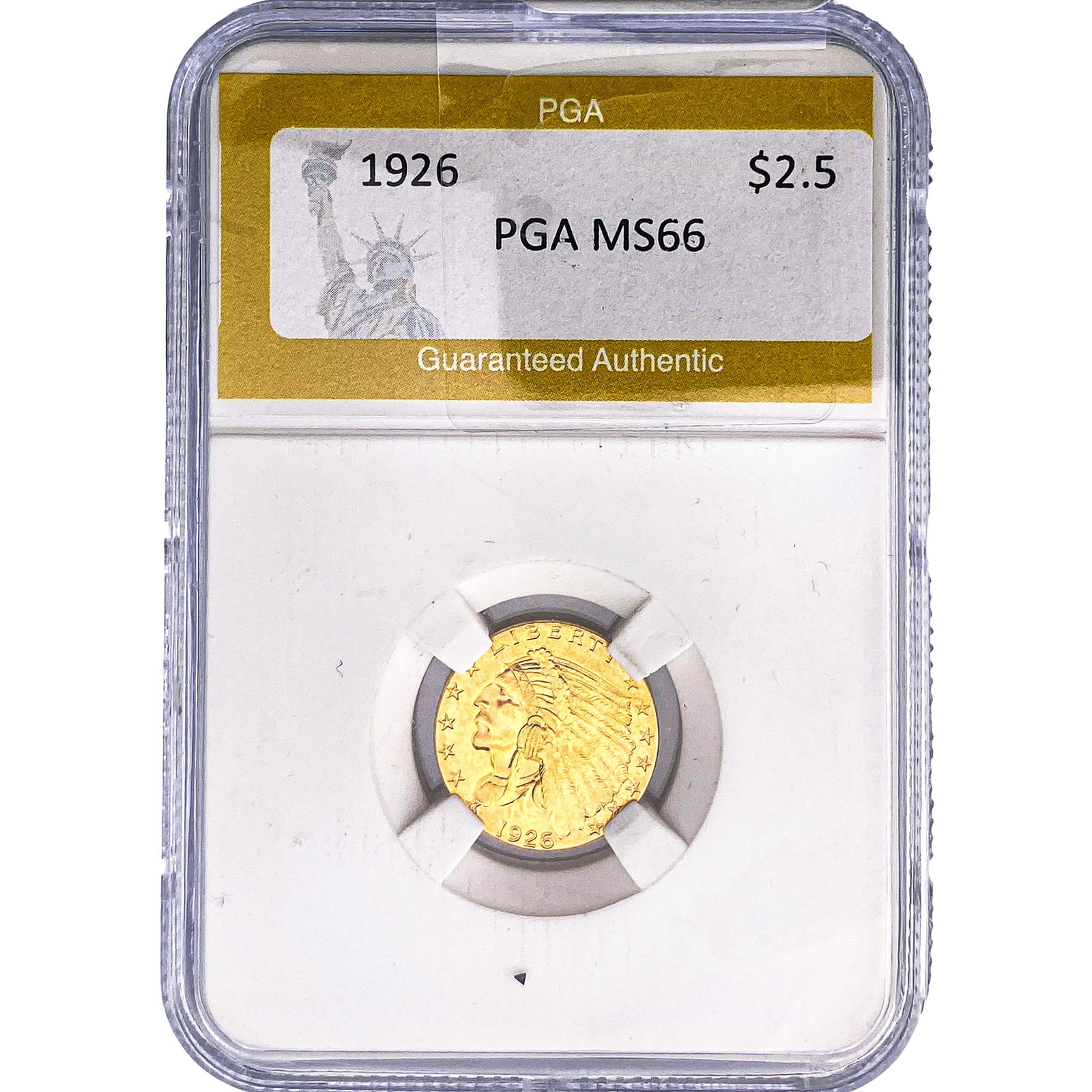 1926 $2.50 Gold Quarter Eagle PGA MS66: 1926 $2.50 Gold Quarter Eagle PGA MS66