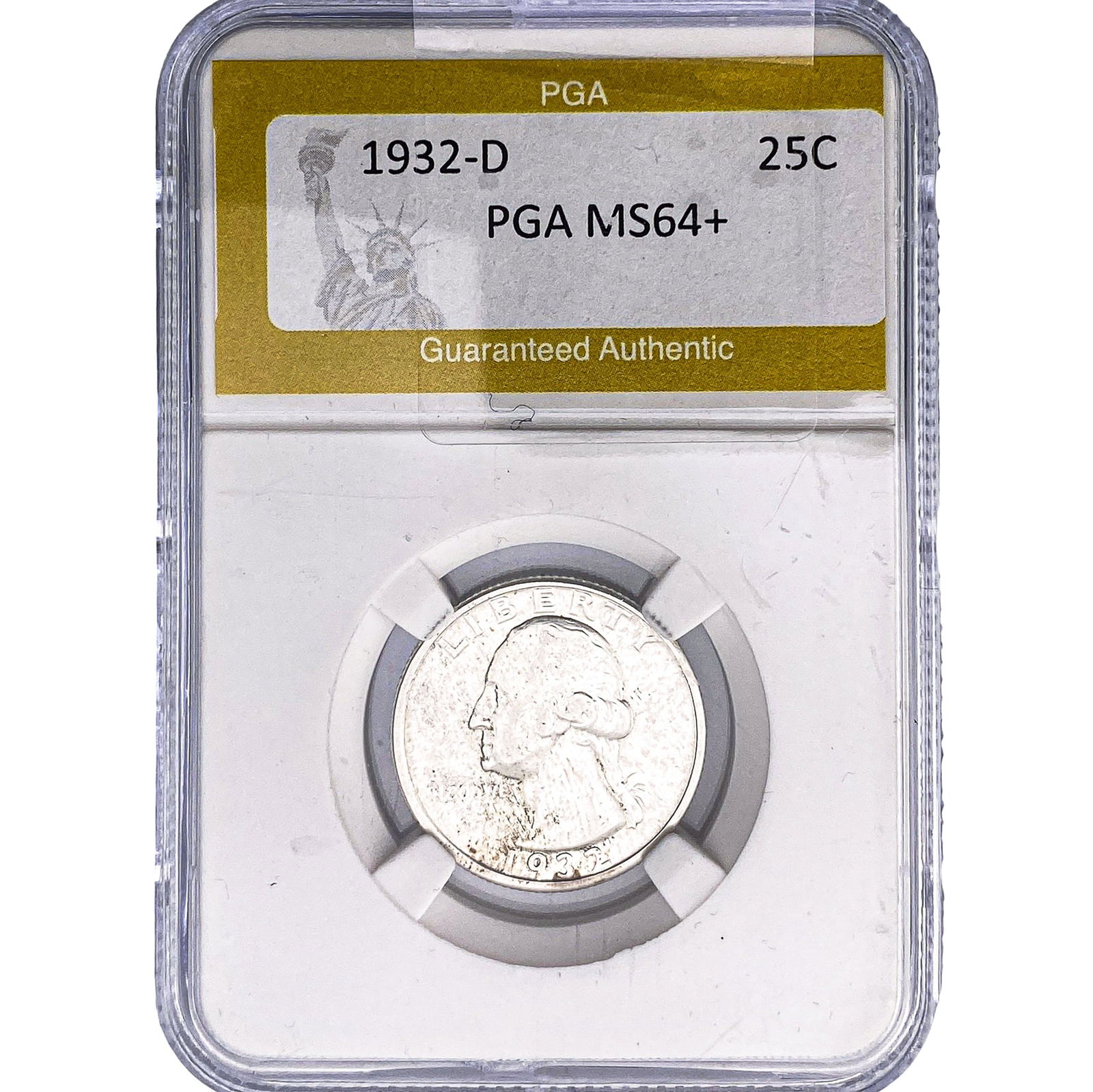 1932-D Washington Silver Quarter PGA MS64+: 1932-D Washington Silver Quarter PGA MS64+