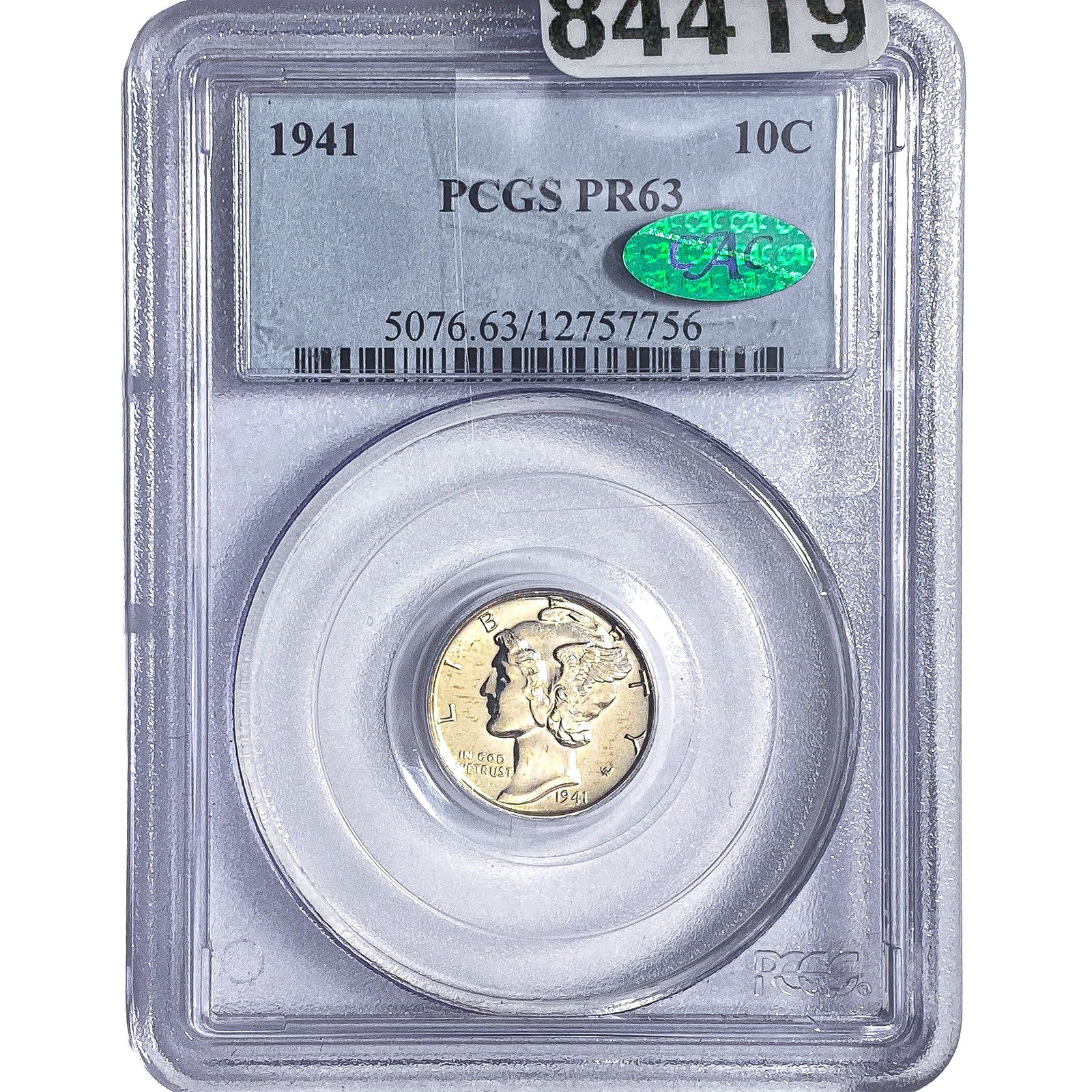 1941 Mercury Silver Dime PCGS PR63: 1941 Mercury Silver Dime PCGS PR63