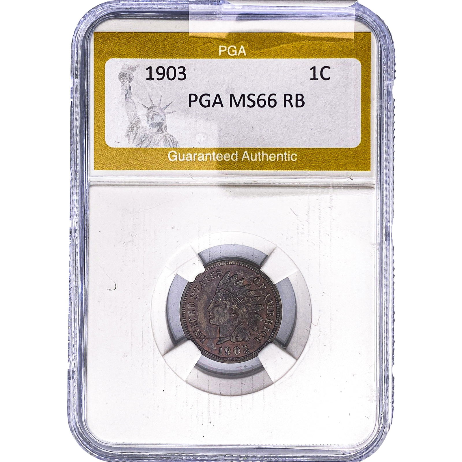 1903 Indian Head Cent PGA MS66 RB: 1903 Indian Head Cent PGA MS66 RB