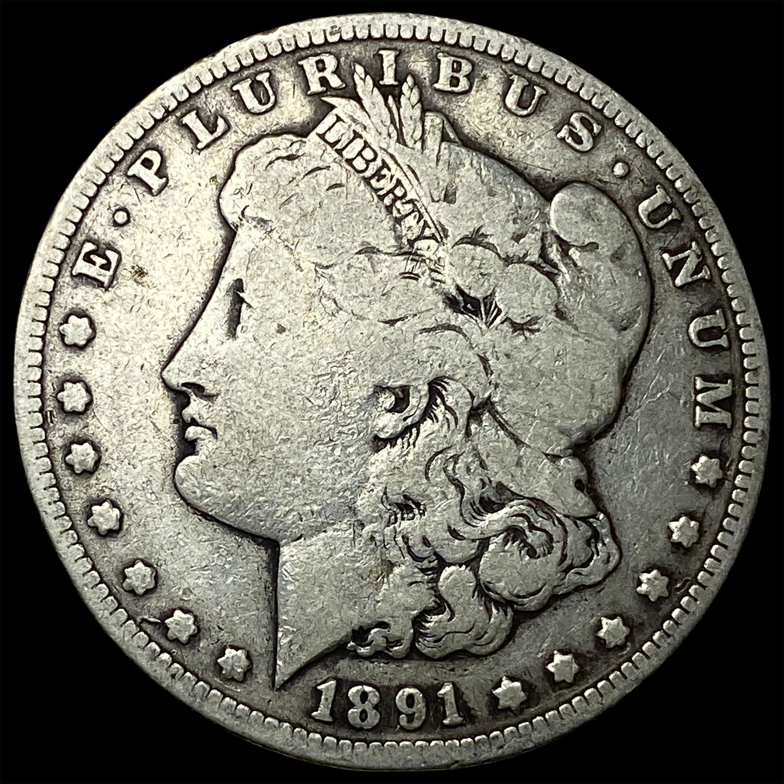 1891-CC Silver Morgan Dollar NICELY CIRCULATED: 1891-CC Silver Morgan Dollar NICELY CIRCULATED