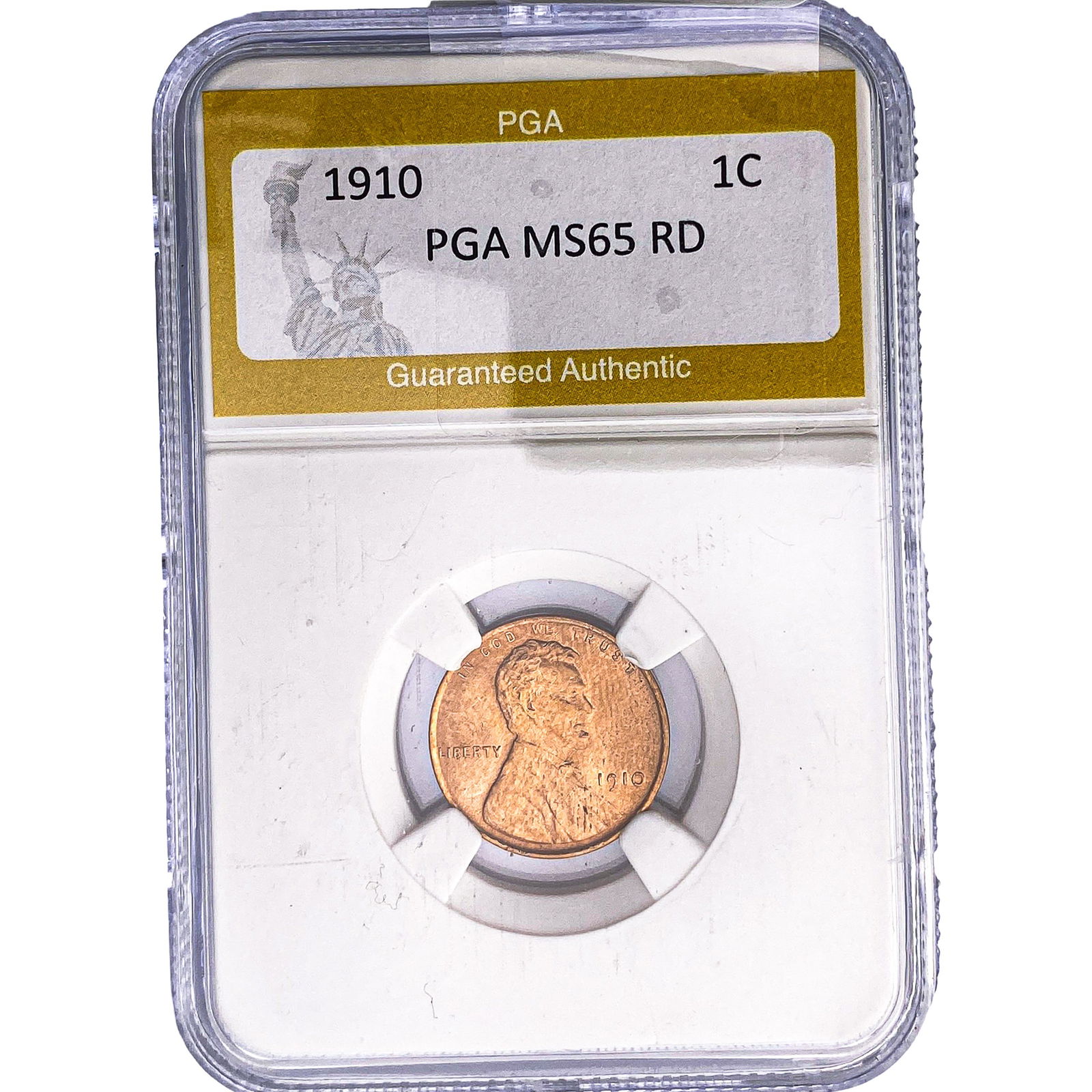1910 Wheat Cent PGA MS65 RD: 1910 Wheat Cent PGA MS65 RD