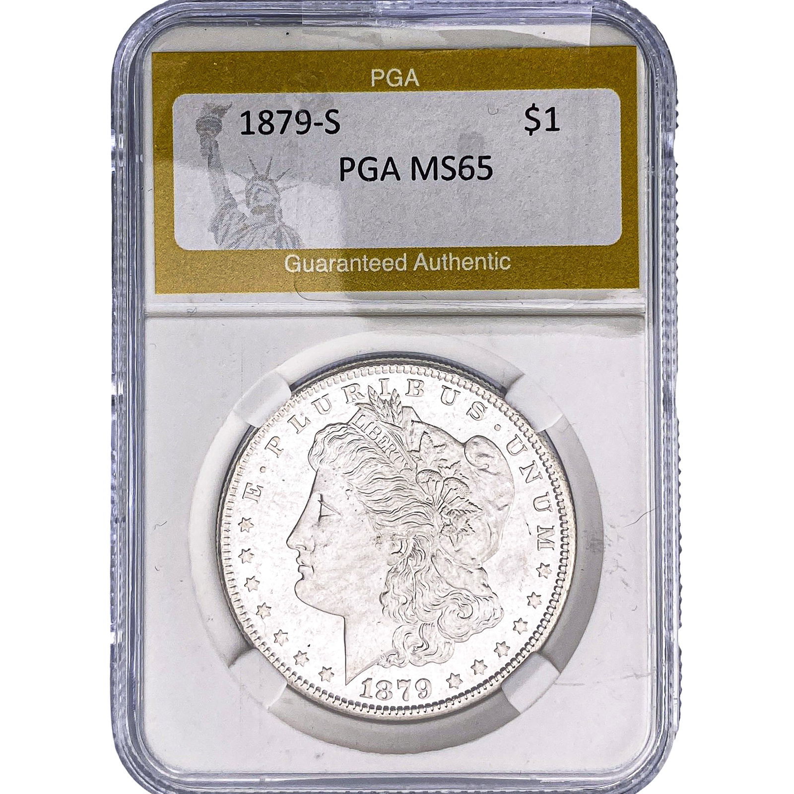 1879-S Morgan Silver Dollar PGA MS65 (1 of 2)