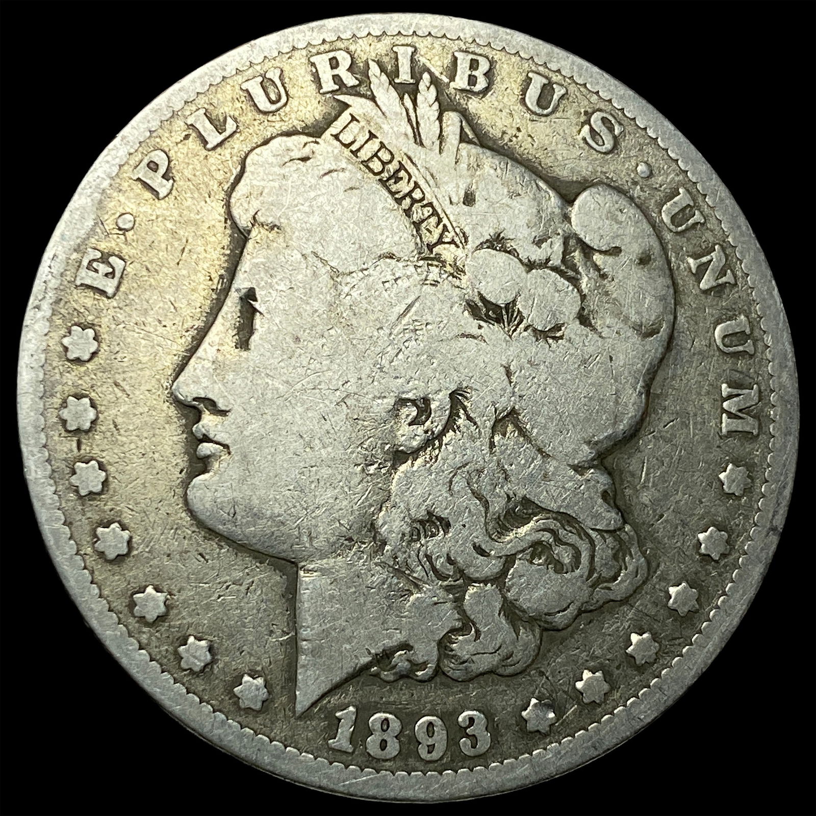 1893-CC Silver Morgan Dollar NICELY CIRCULATED: 1893-CC Silver Morgan Dollar NICELY CIRCULATED