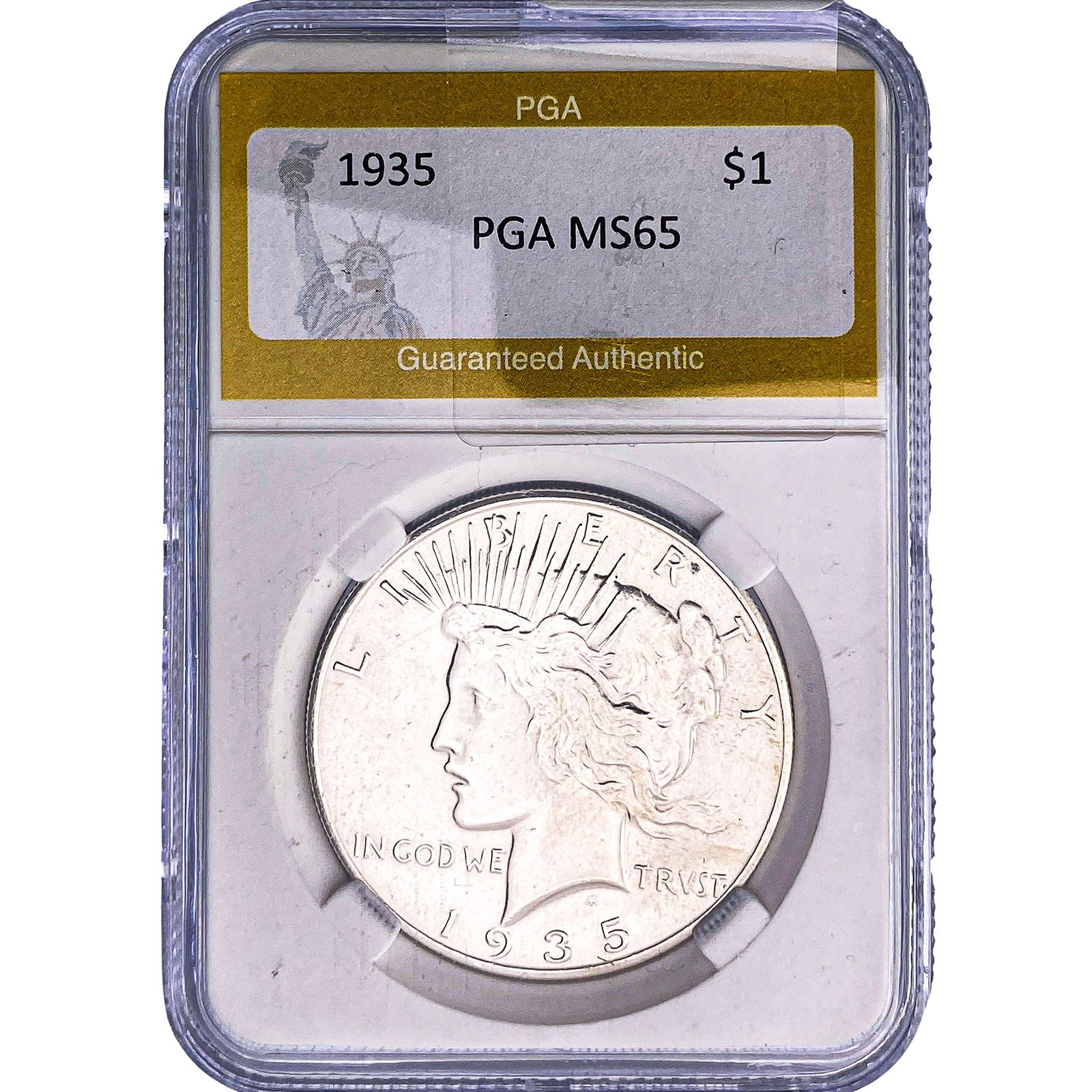 1935 Silver Peace Dollar PGA MS65 (1 of 2)