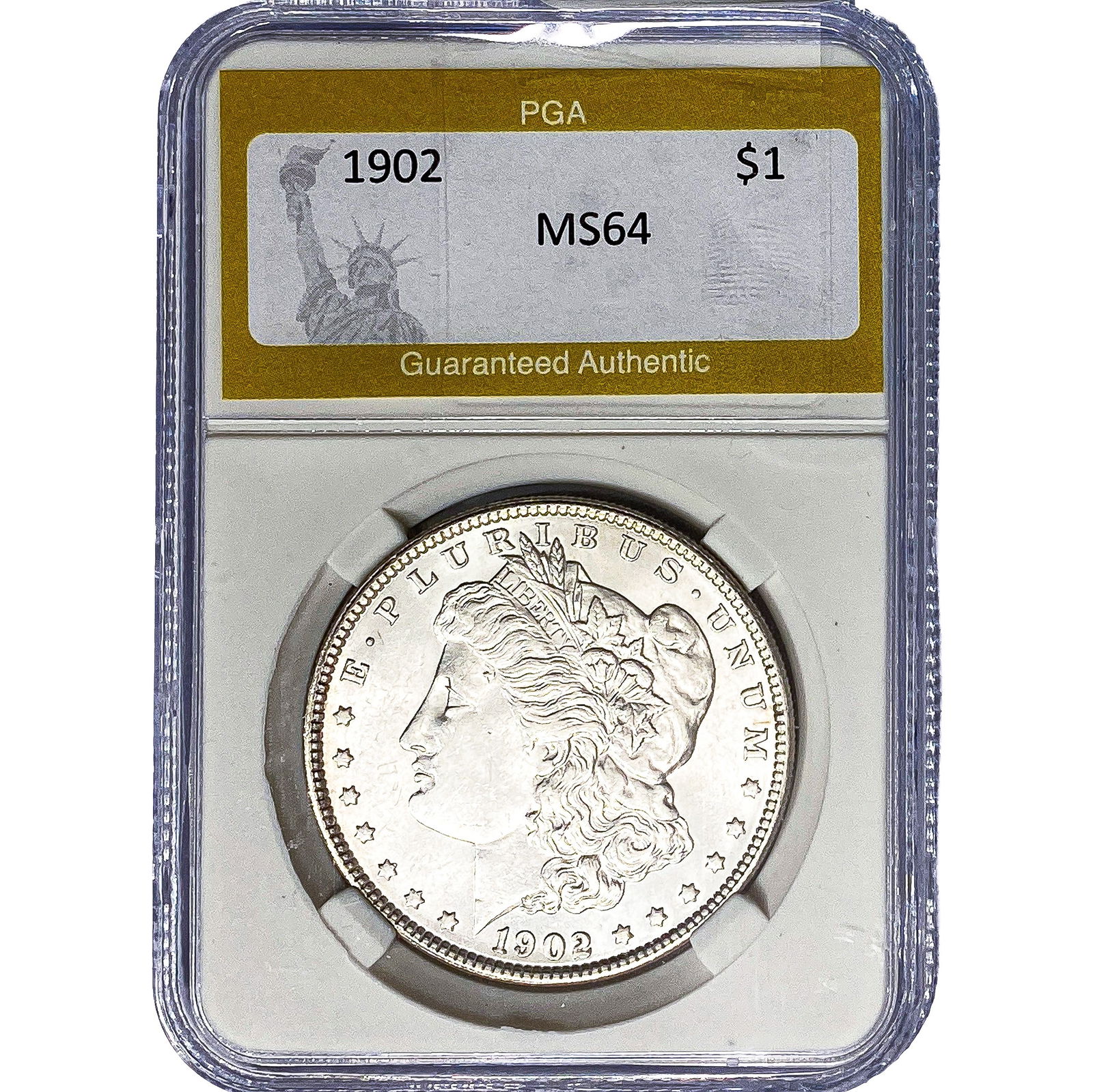 1902 Morgan Silver Dollar PGA MS64: 1902 Morgan Silver Dollar PGA MS64