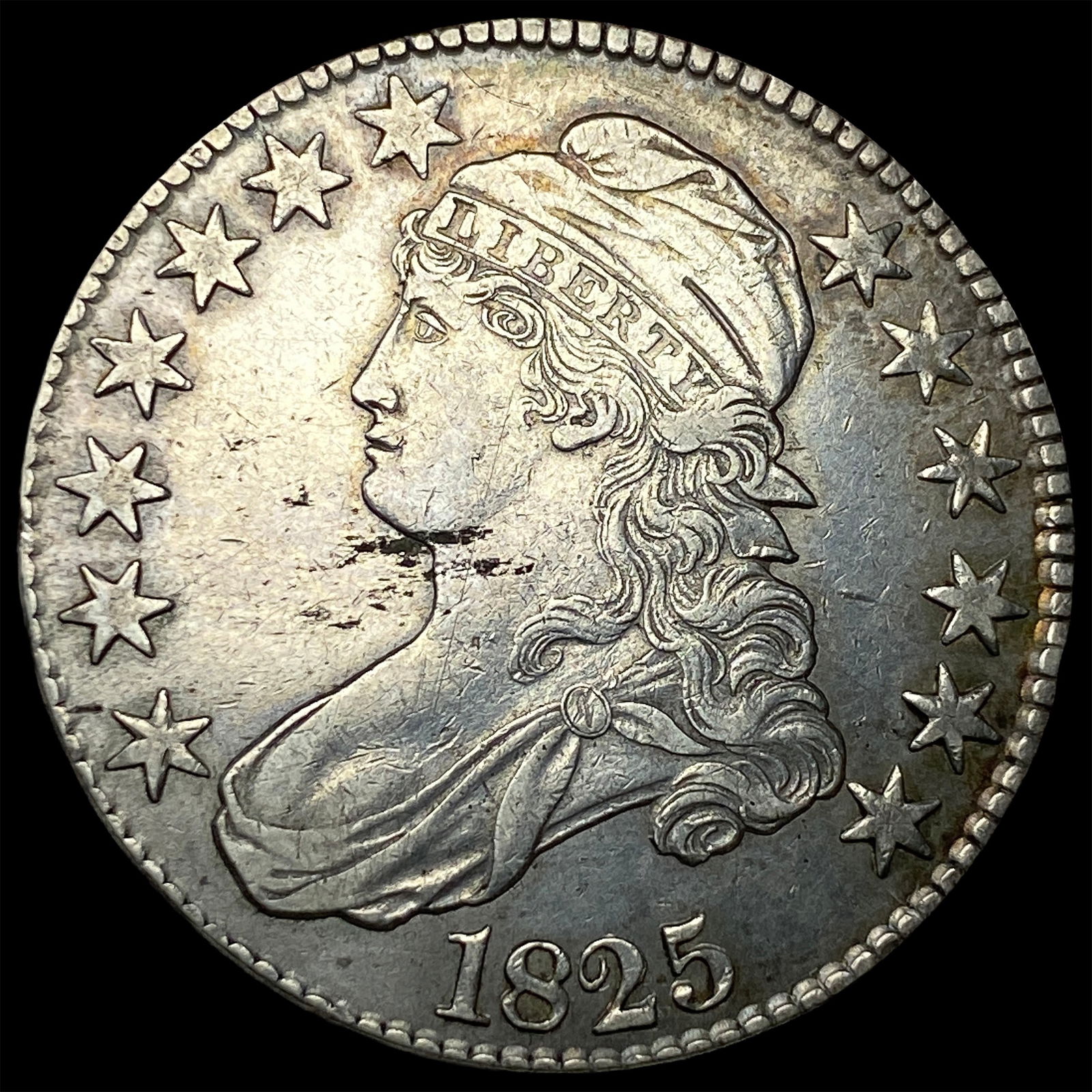 1825 Capped Bust Half Dollar NEARLY UNCIRCULATED (1 of 2)