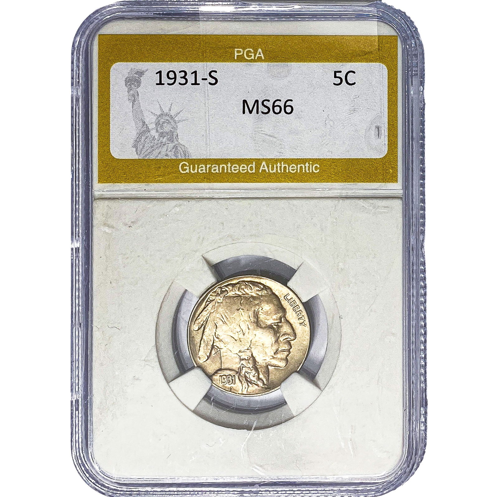 1931-S Buffalo Nickel PGA MS66 (1 of 2)