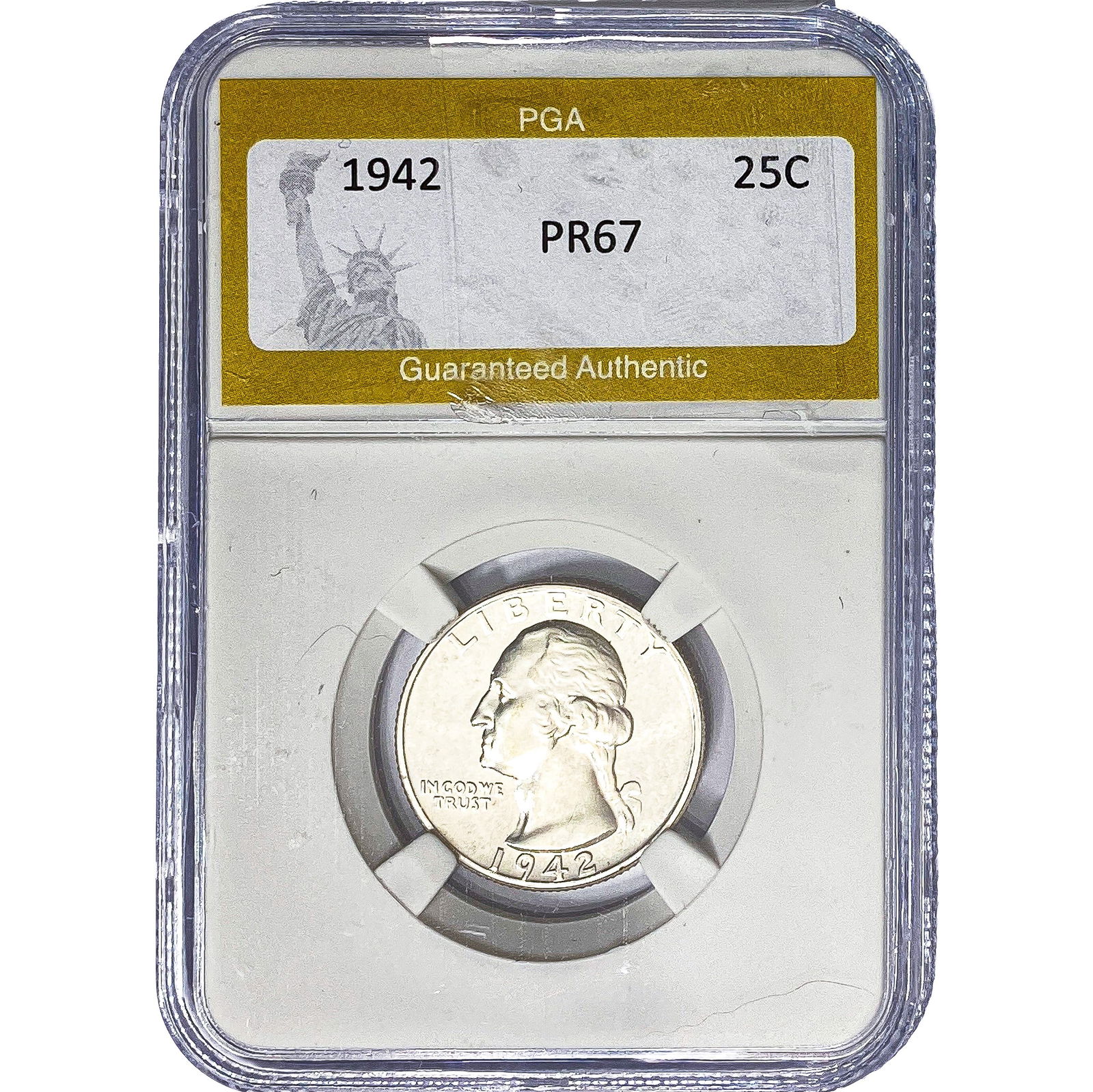 1942 Washington Silver Quarter PGA PR67: 1942 Washington Silver Quarter PGA PR67