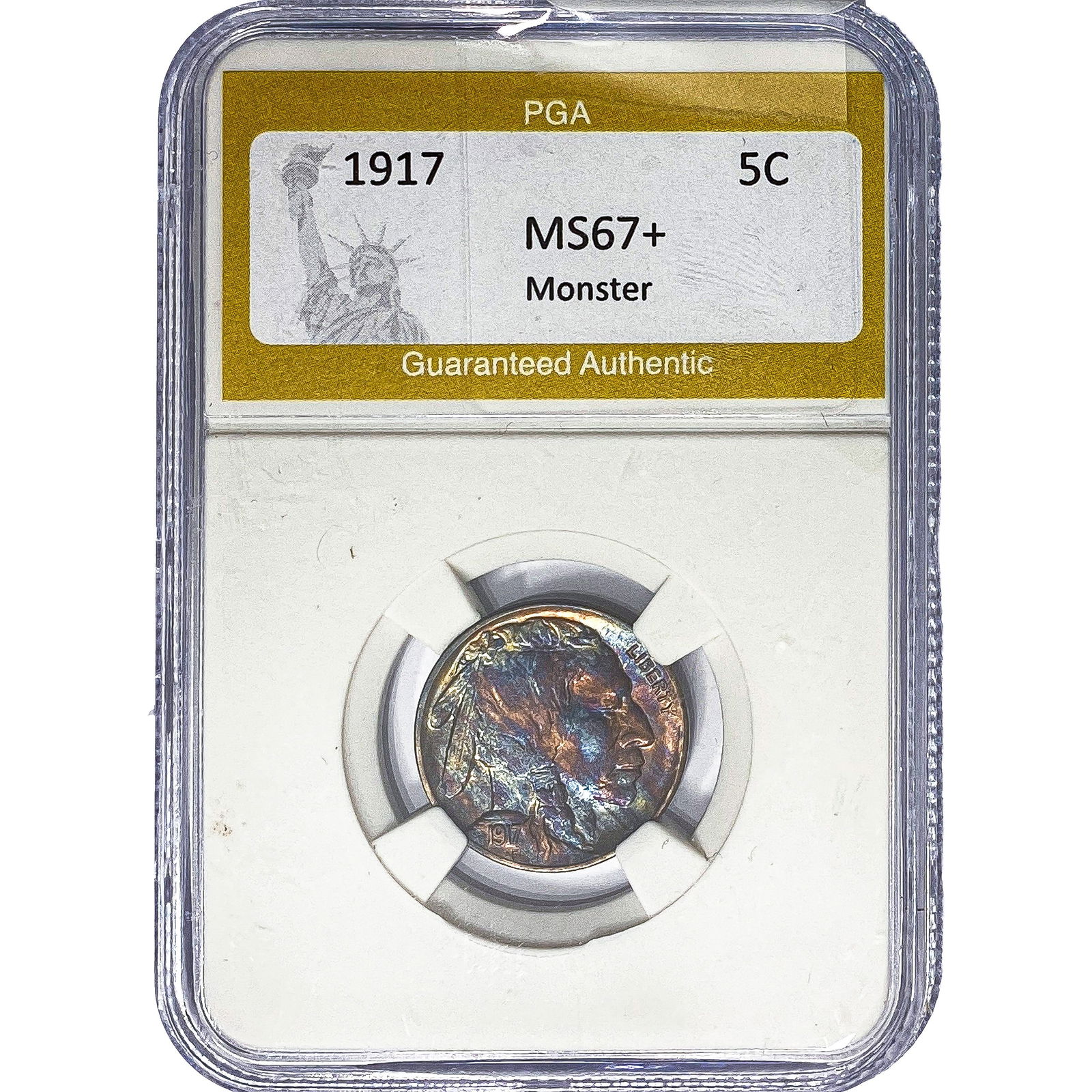 1917 Buffalo Nickel PGA MS67+ Monster: 1917 Buffalo Nickel PGA MS67+ Monster