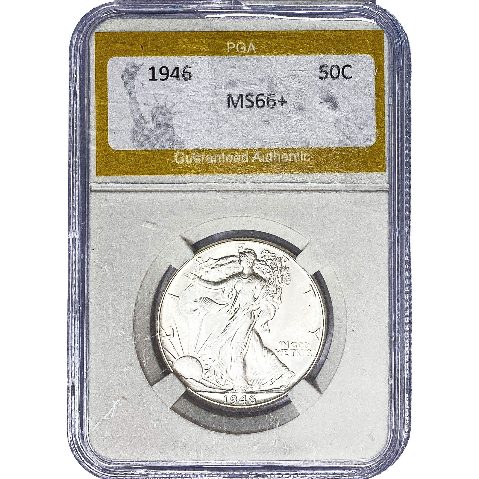 1946 Walking Liberty Half Dollar PGA MS66+: 1946 Walking Liberty Half Dollar PGA MS66+