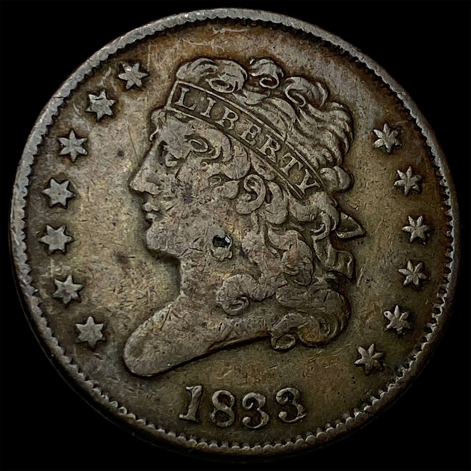 1833 Capped Bust Half Cent HIGH GRADE (1 of 2)
