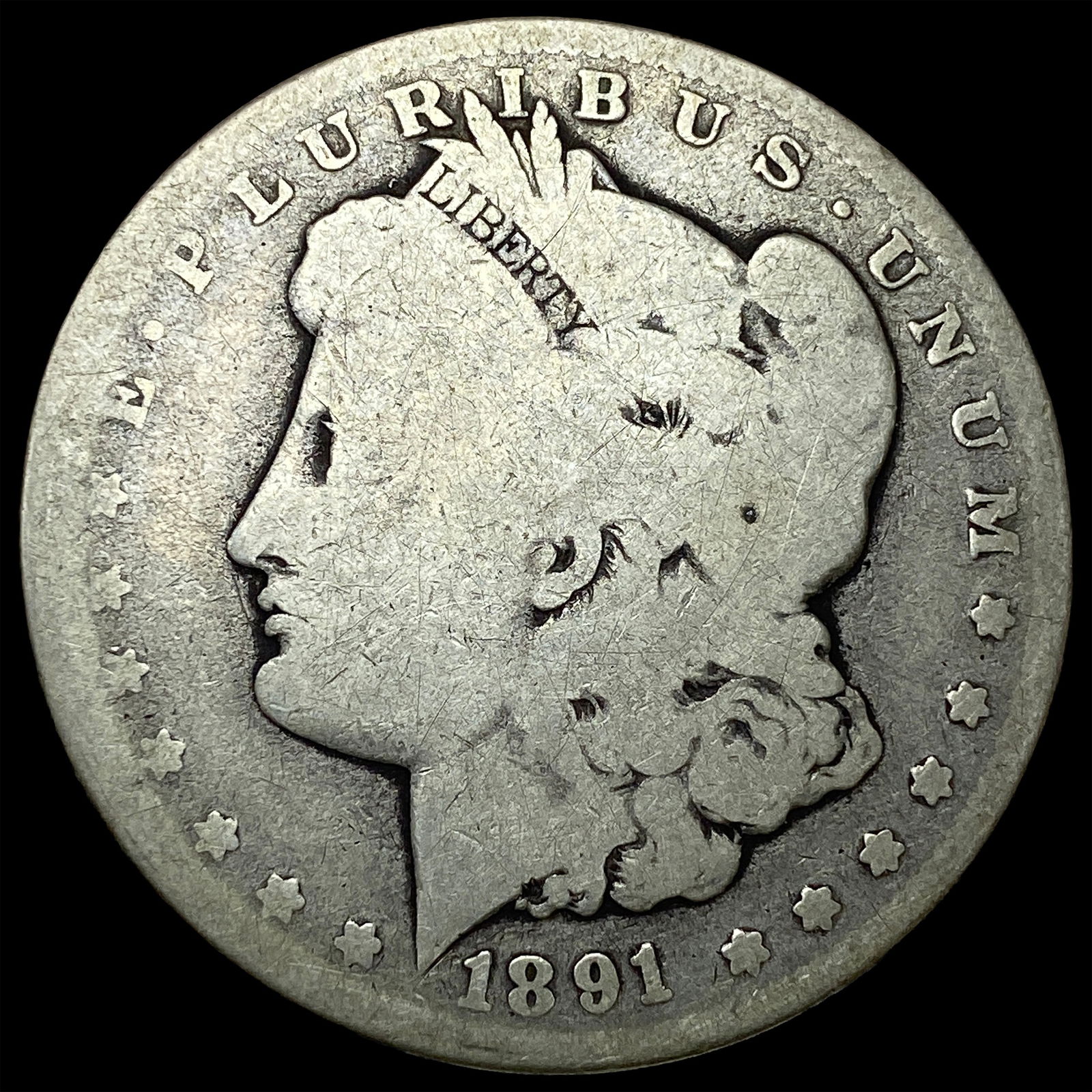 1891-CC Silver Morgan Dollar NICELY CIRCULATED: 1891-CC Silver Morgan Dollar NICELY CIRCULATED