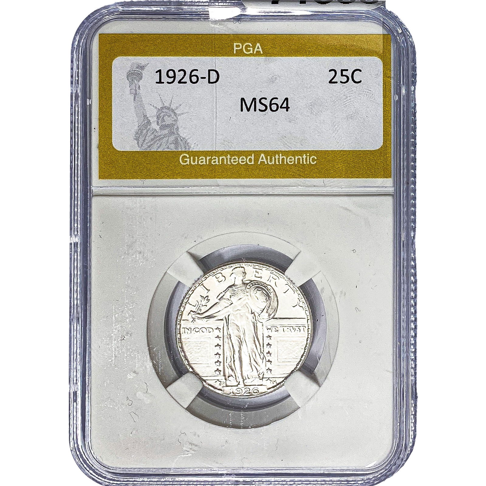 1926-D Standing Liberty Quarter PGA MS64: 1926-D Standing Liberty Quarter PGA MS64
