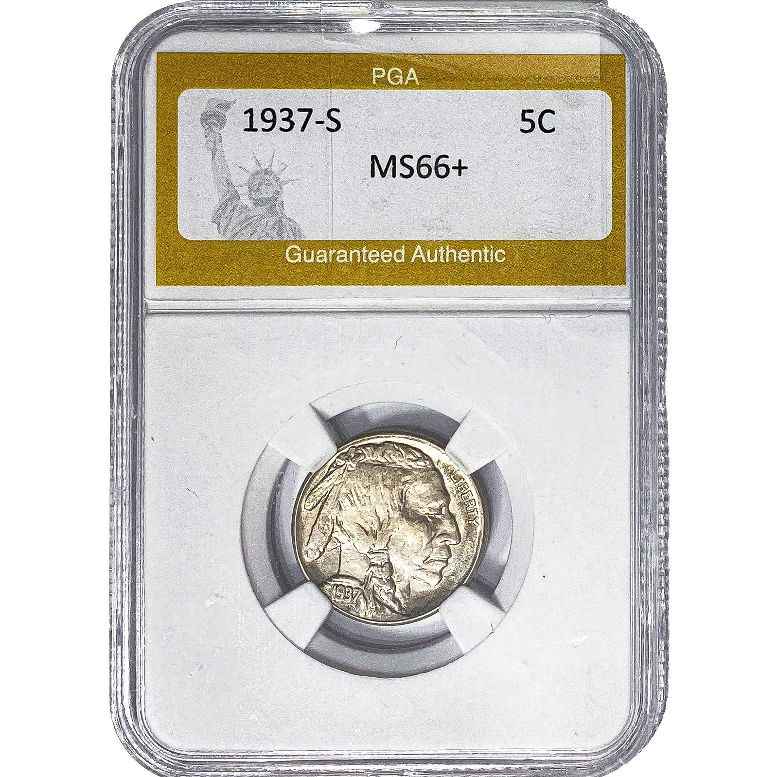 1937-S Buffalo Nickel PGA MS66+ (1 of 2)