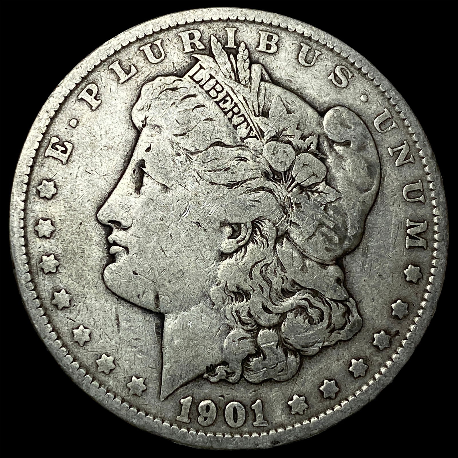 1901 Morgan Silver Dollar ABOUT UNCIRCULATED (1 of 2)
