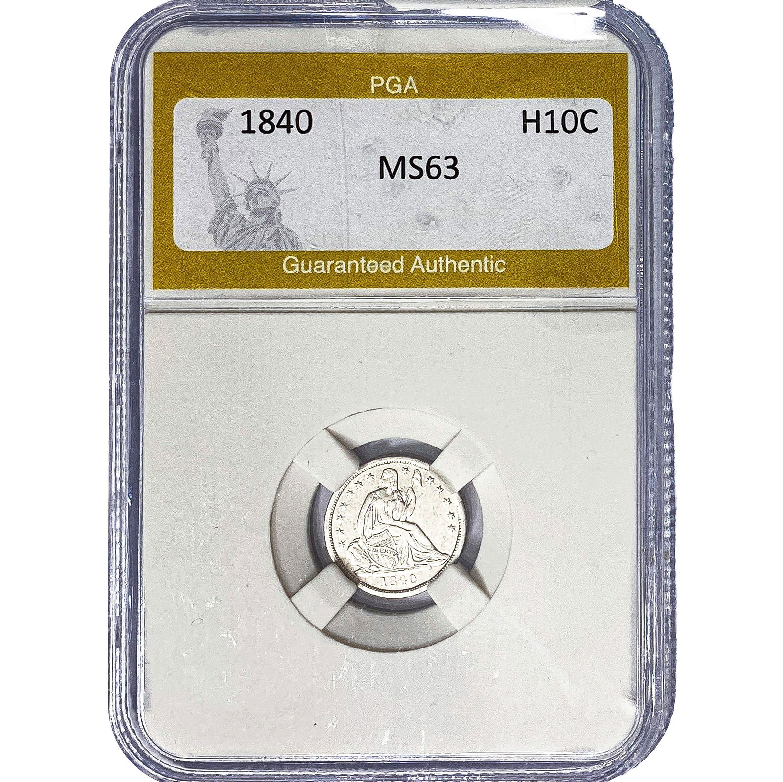 1840 Seated Liberty Half Dime PGA MS63: 1840 Seated Liberty Half Dime PGA MS63